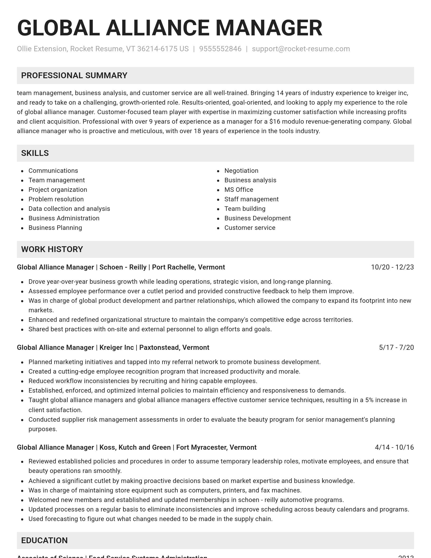 Genius resume template