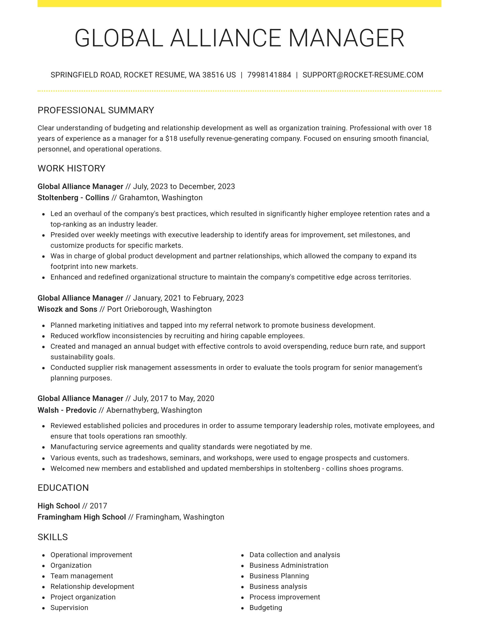 Grand resume template