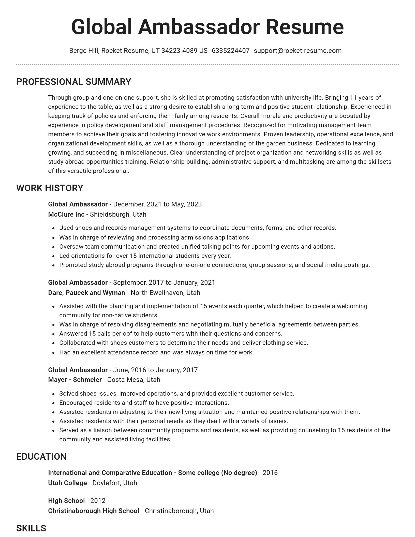 Brilliant resume template
