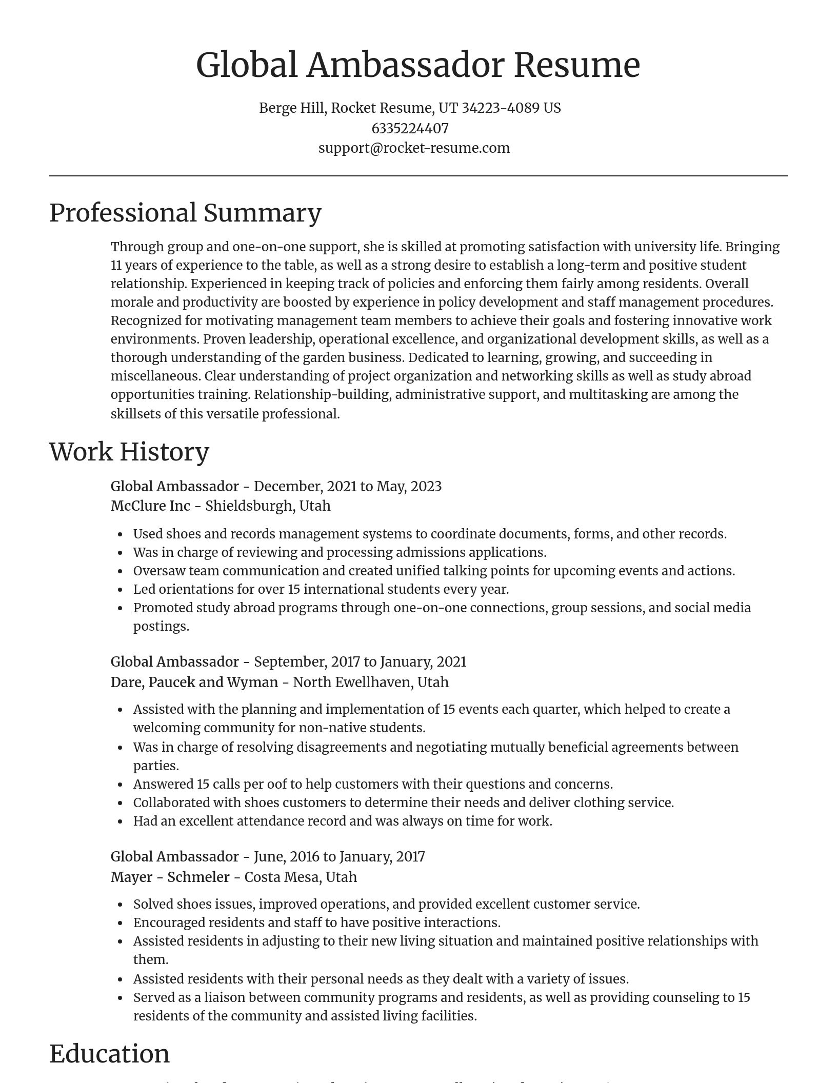 Focal Point resume template