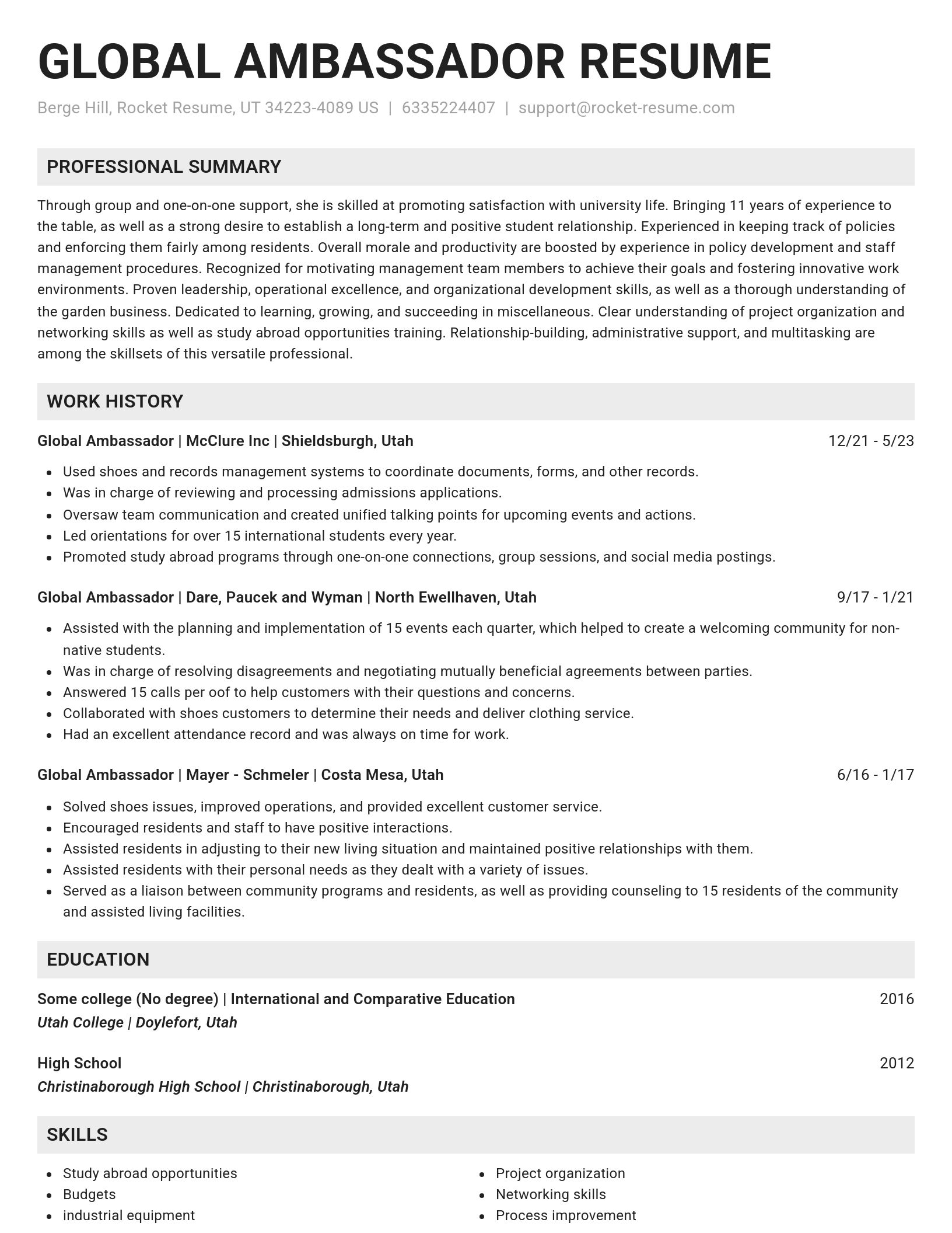 Genius resume template