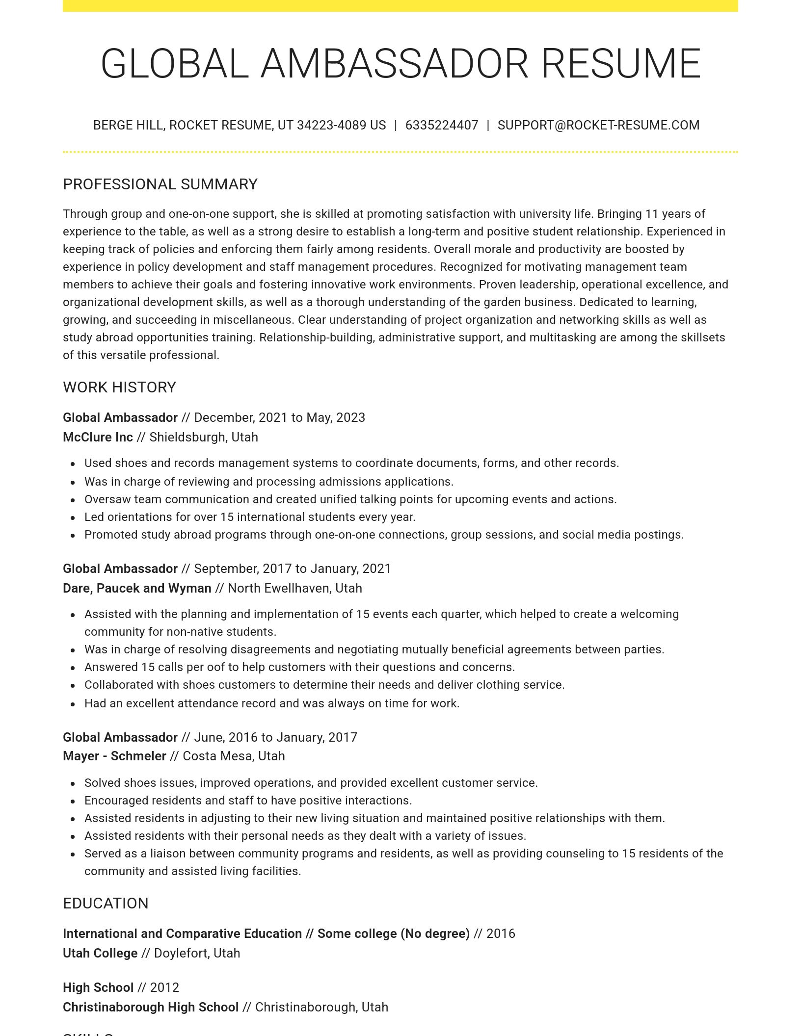 Grand resume template