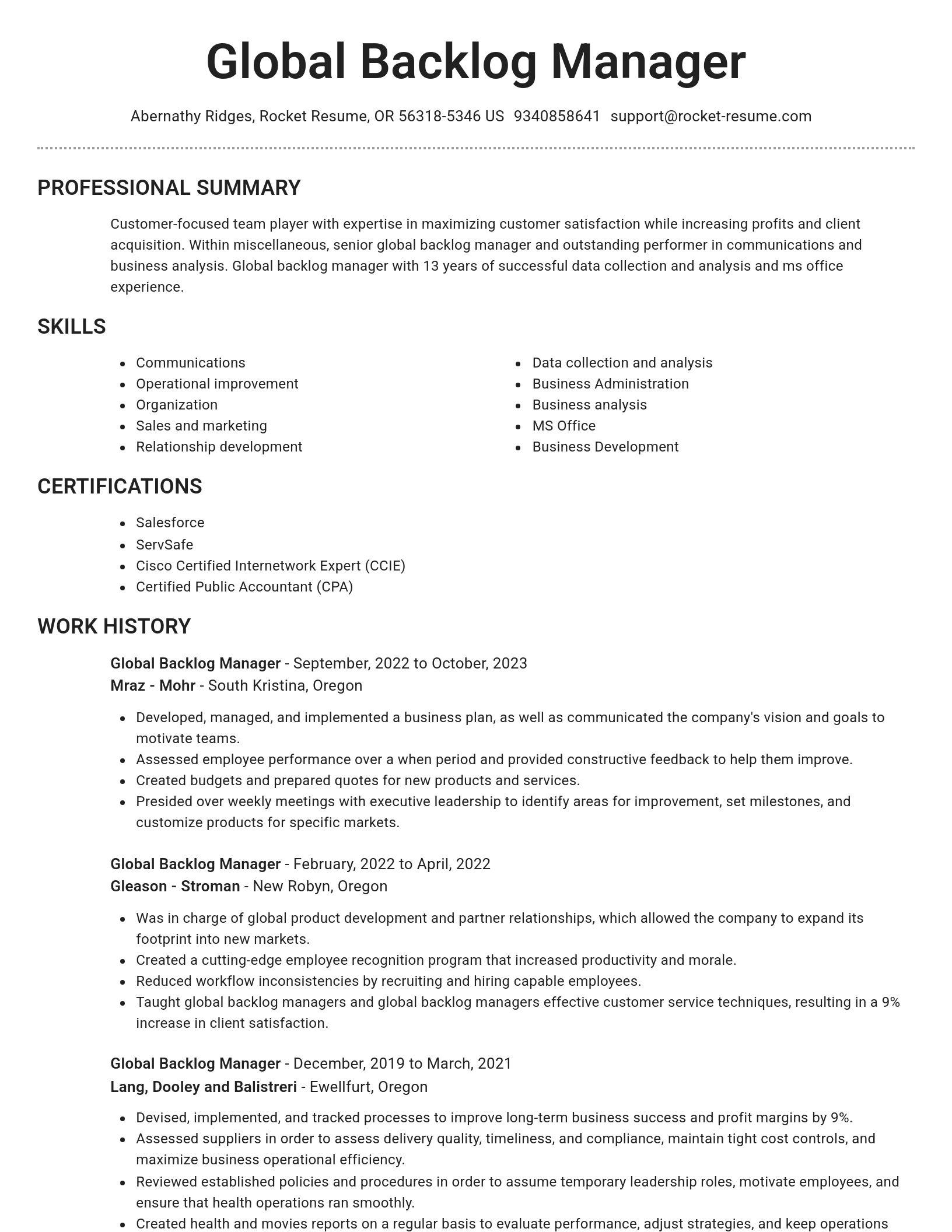 Brilliant resume template