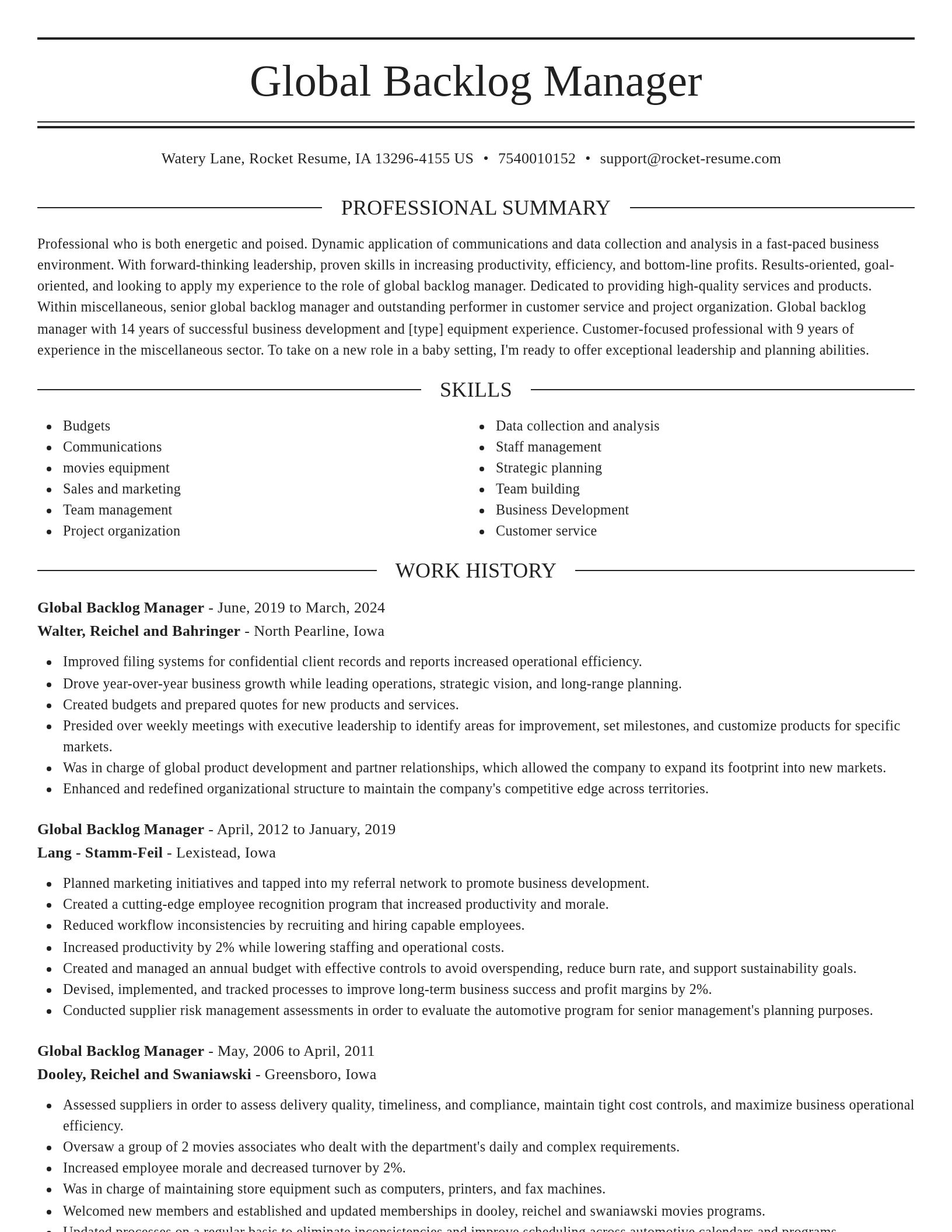 Elegant resume template