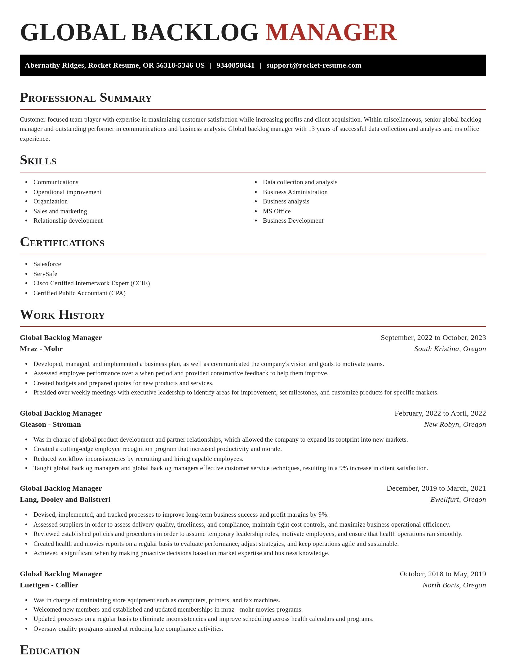 Exquisite resume template