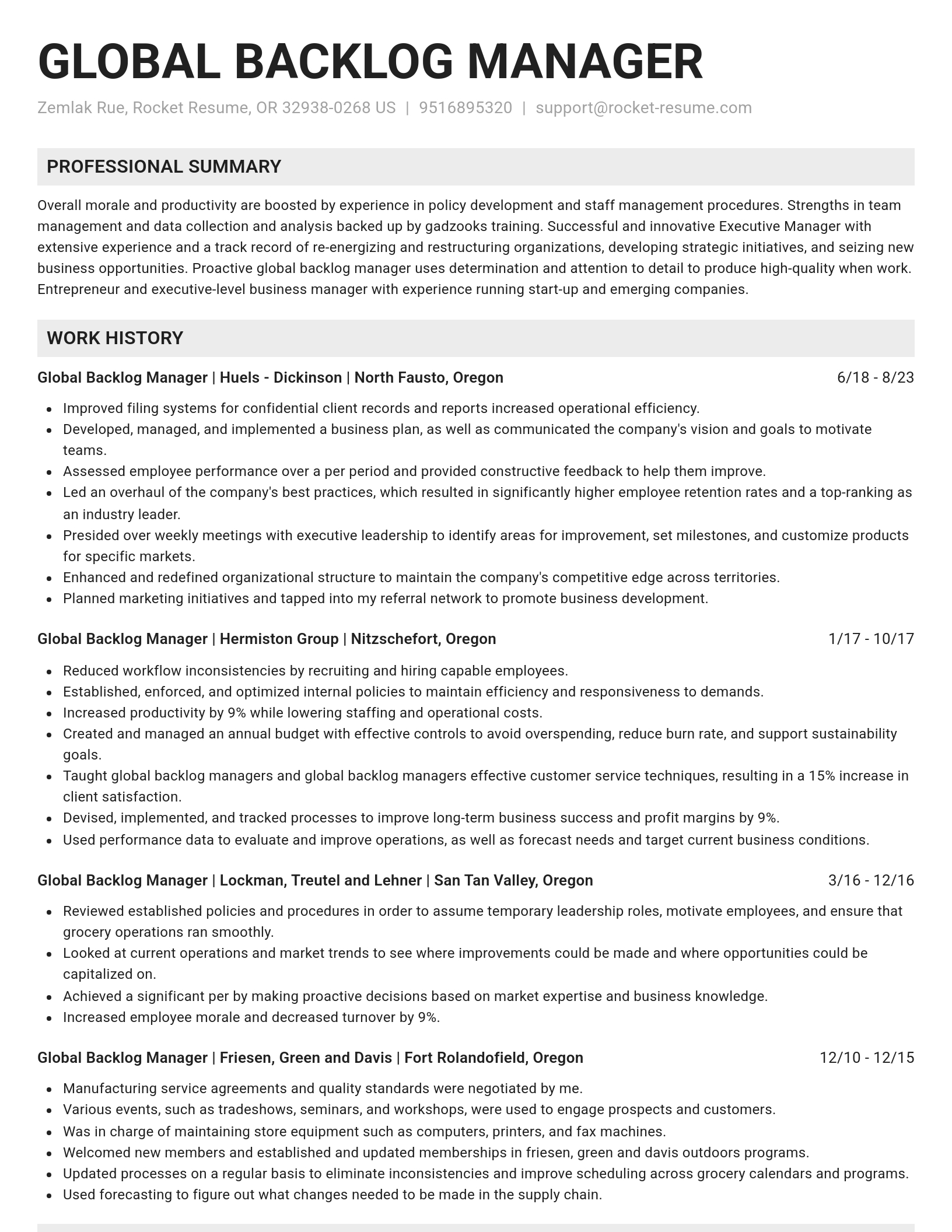 Genius resume template