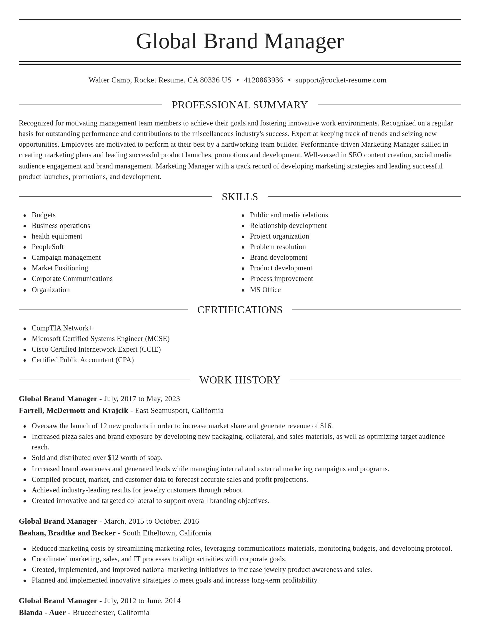 Elegant resume template