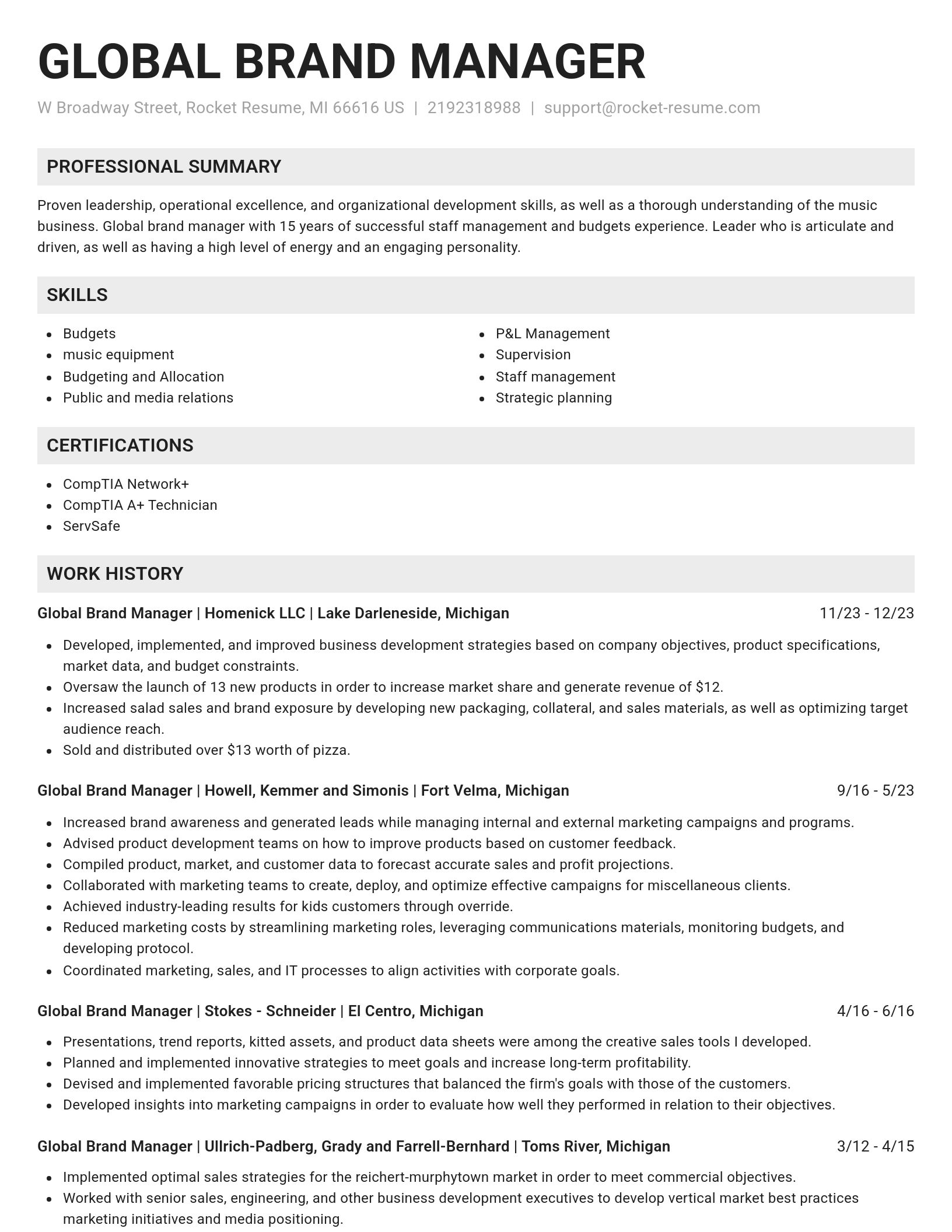 Genius resume template