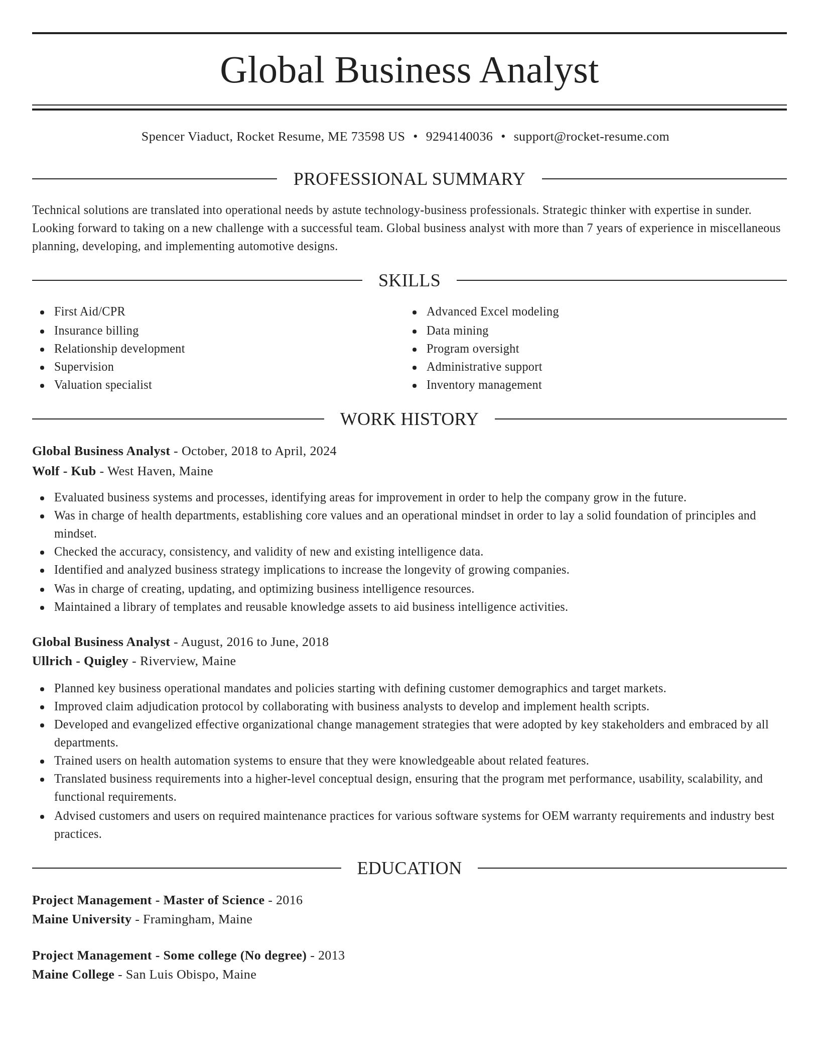 Elegant resume template