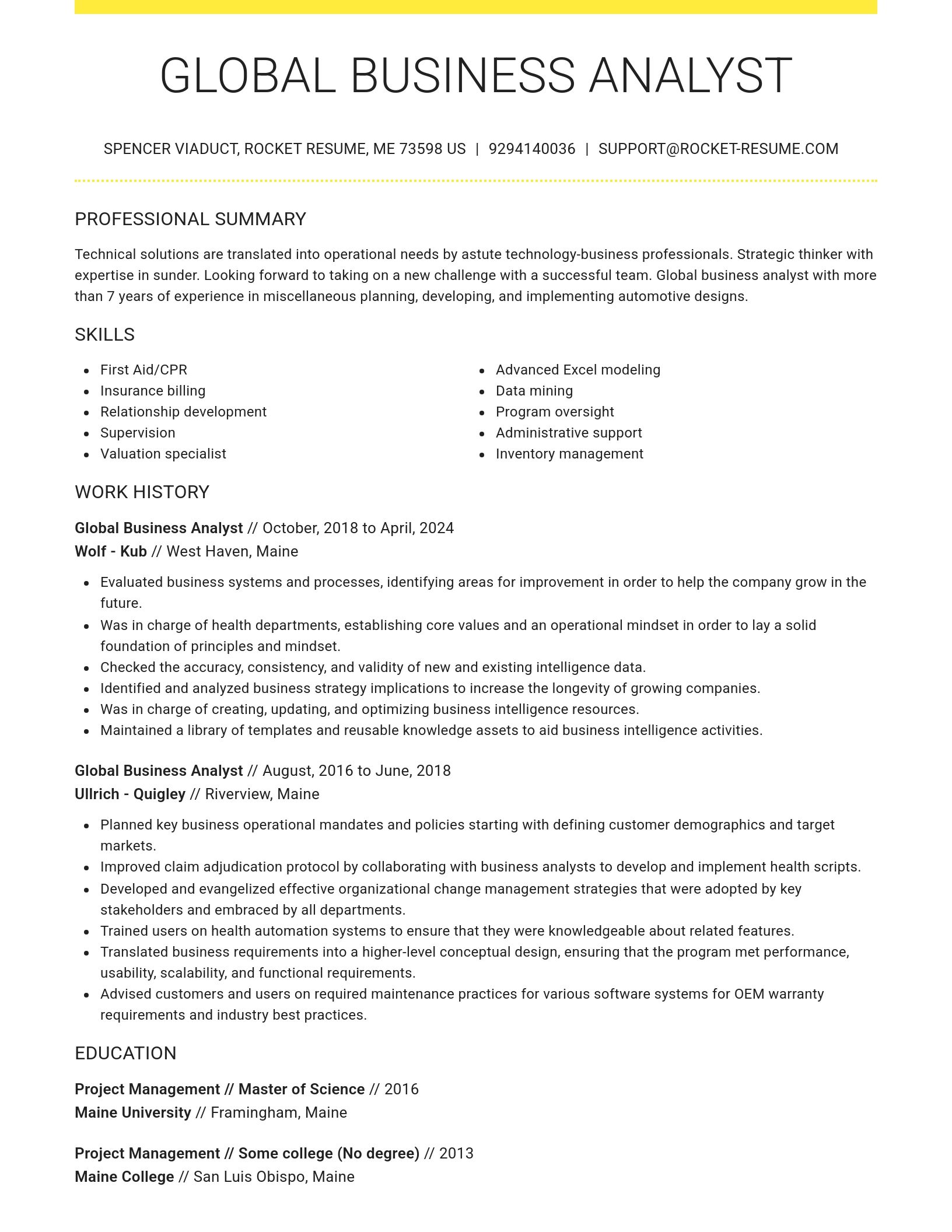 Grand resume template