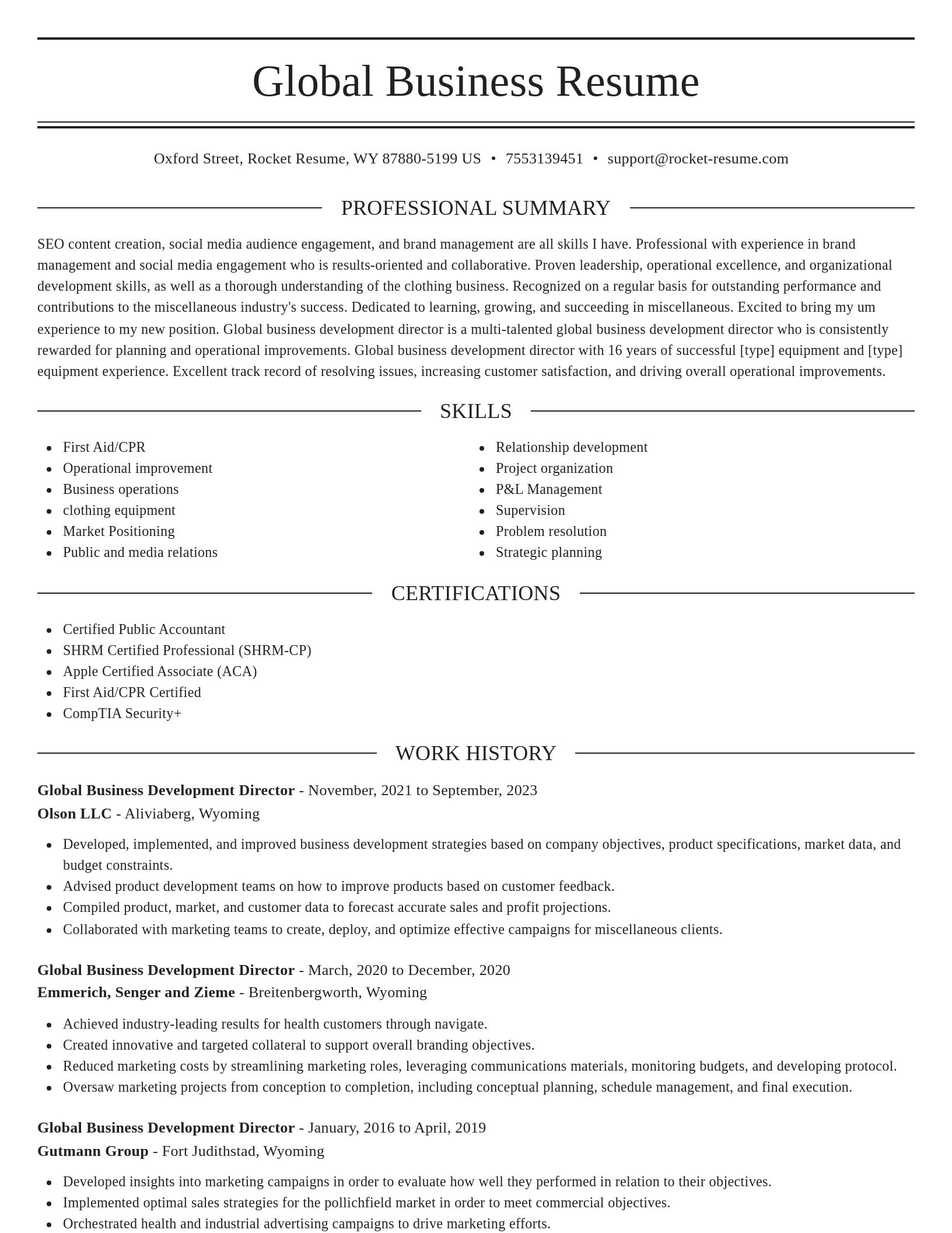 Elegant resume template