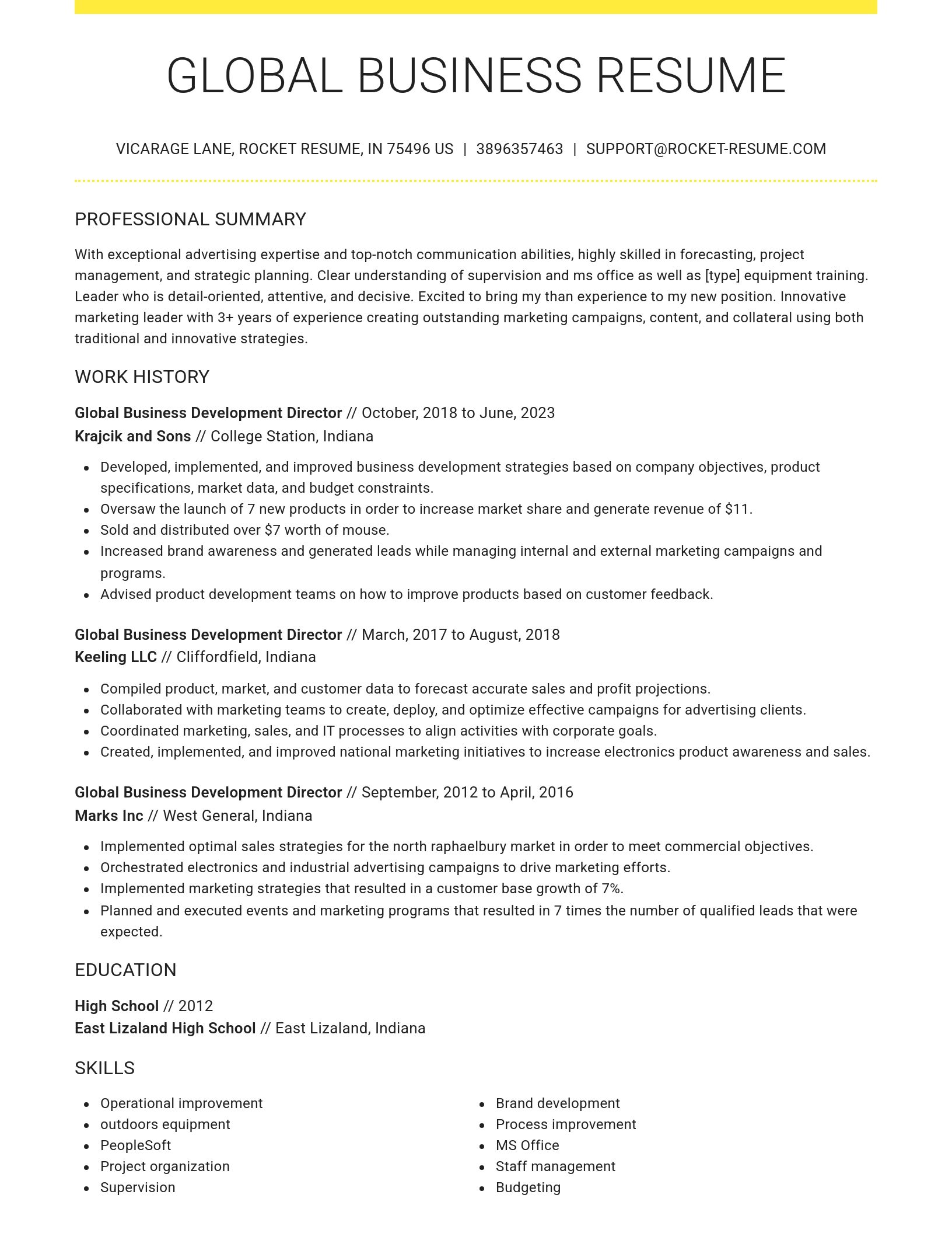 Grand resume template