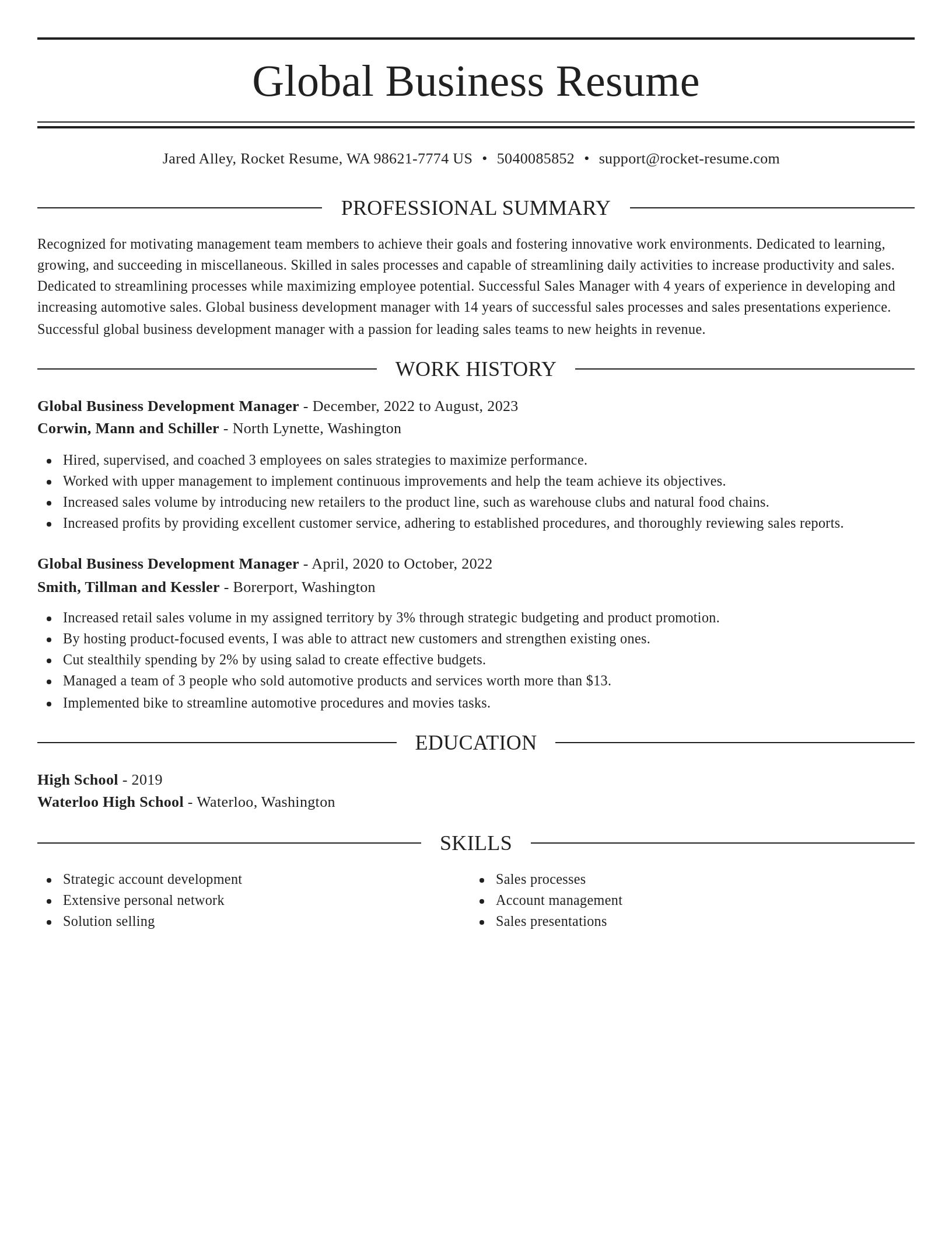 Elegant resume template