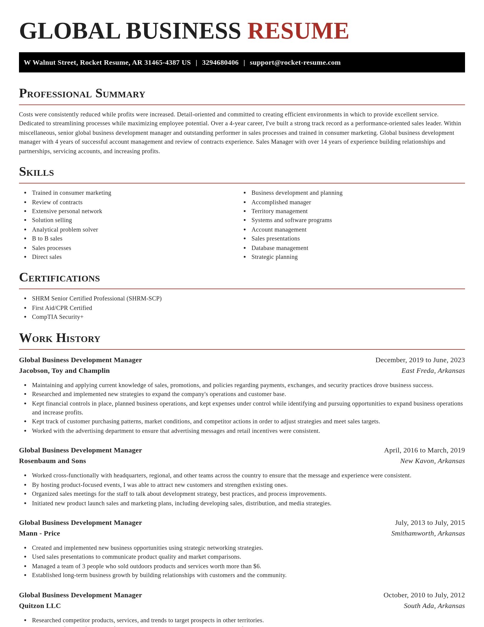 Exquisite resume template