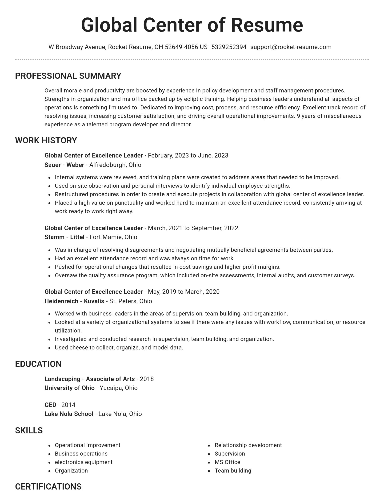 Brilliant resume template
