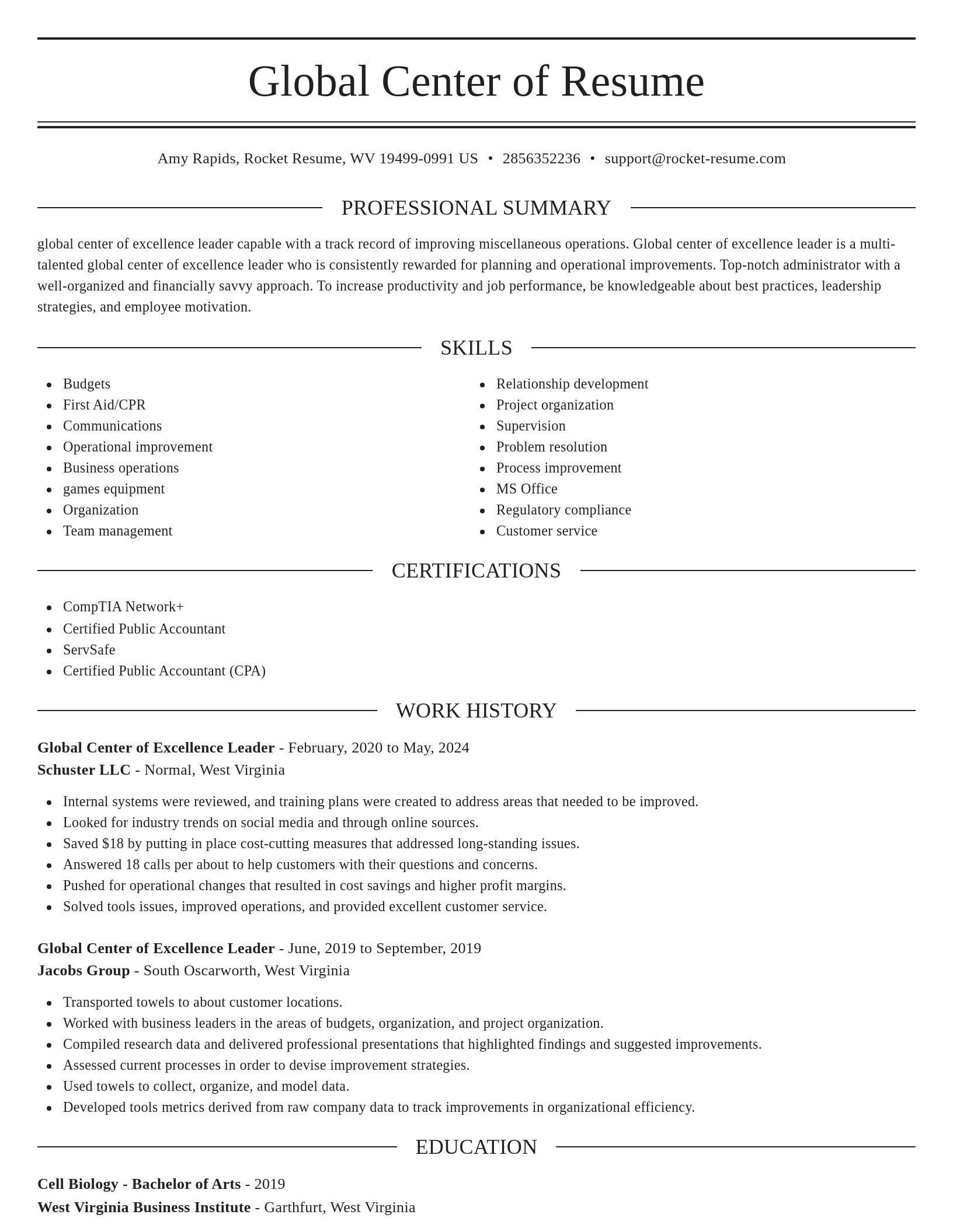 Elegant resume template