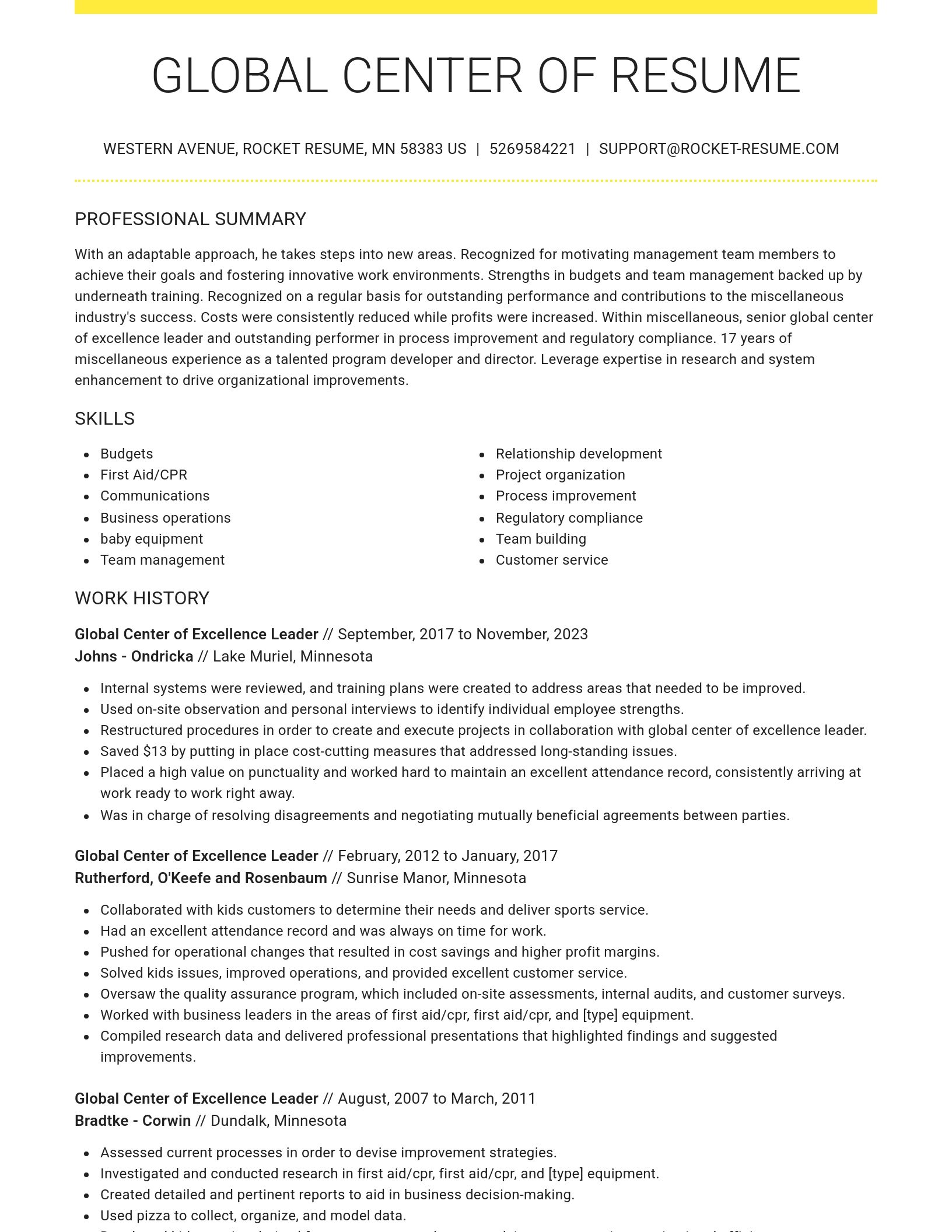 Grand resume template