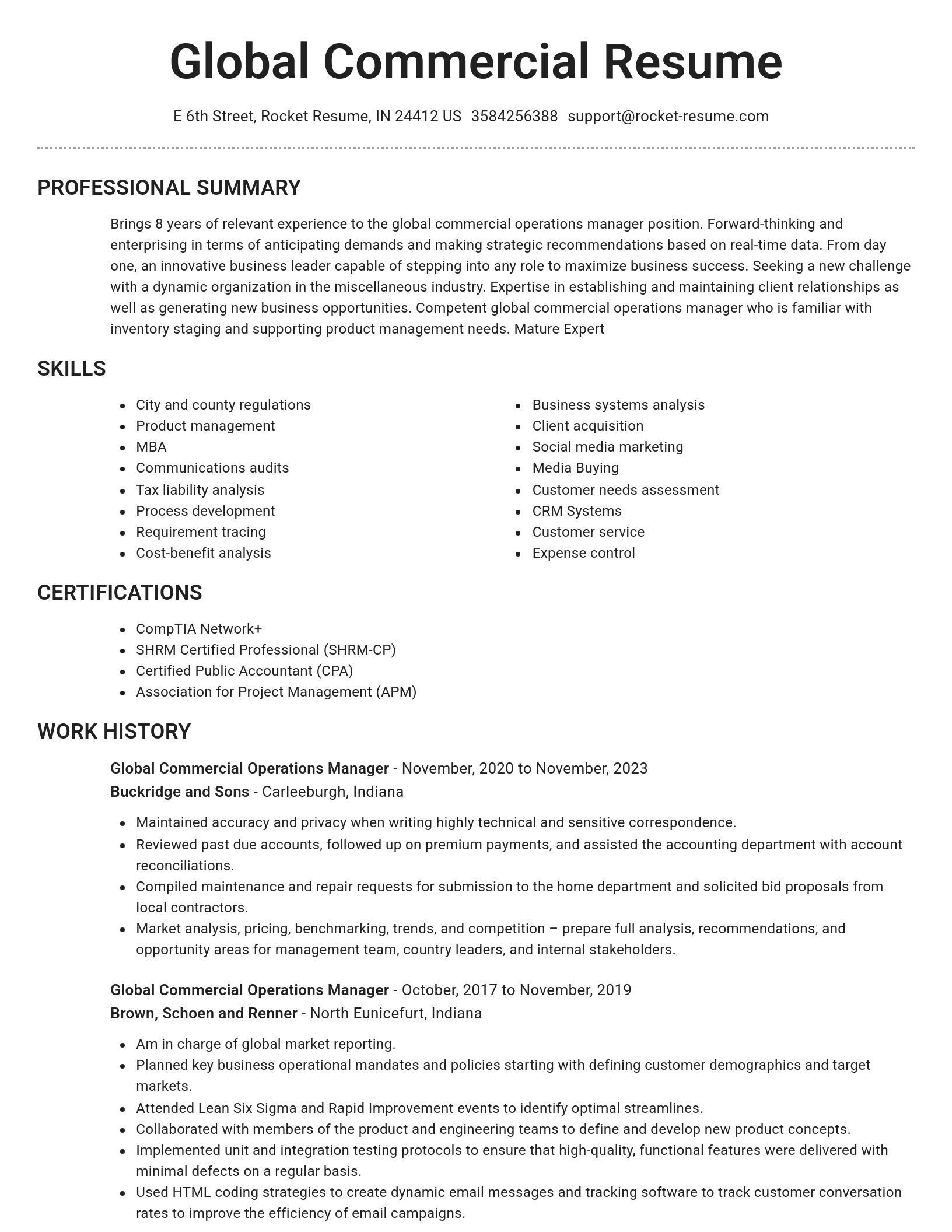 Brilliant resume template