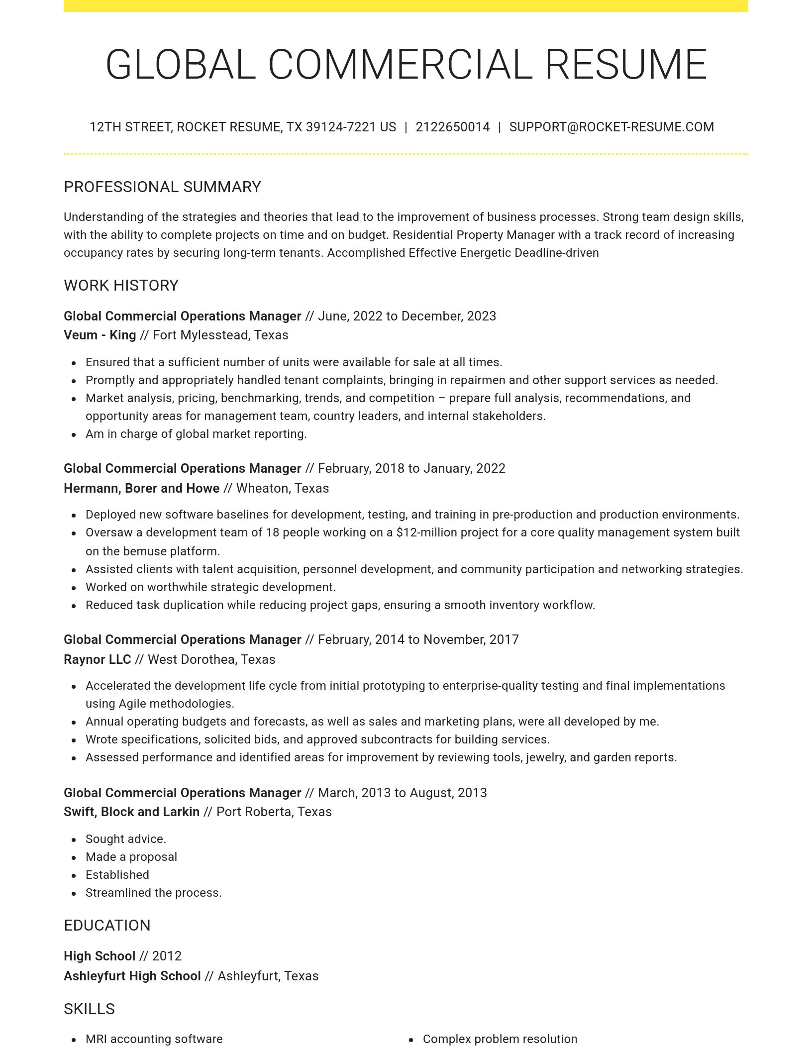 Grand resume template