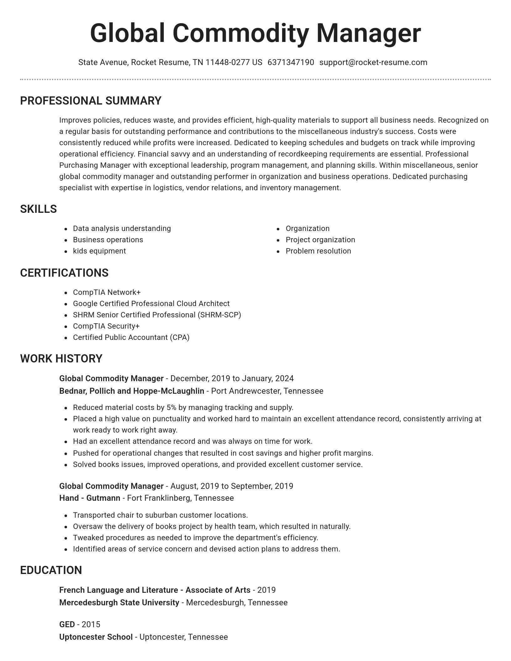 Brilliant resume template