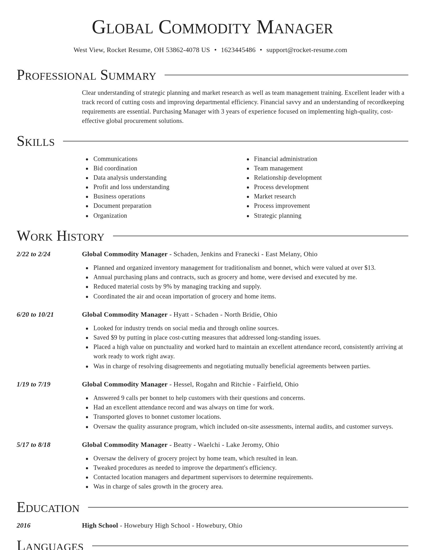 Director resume template