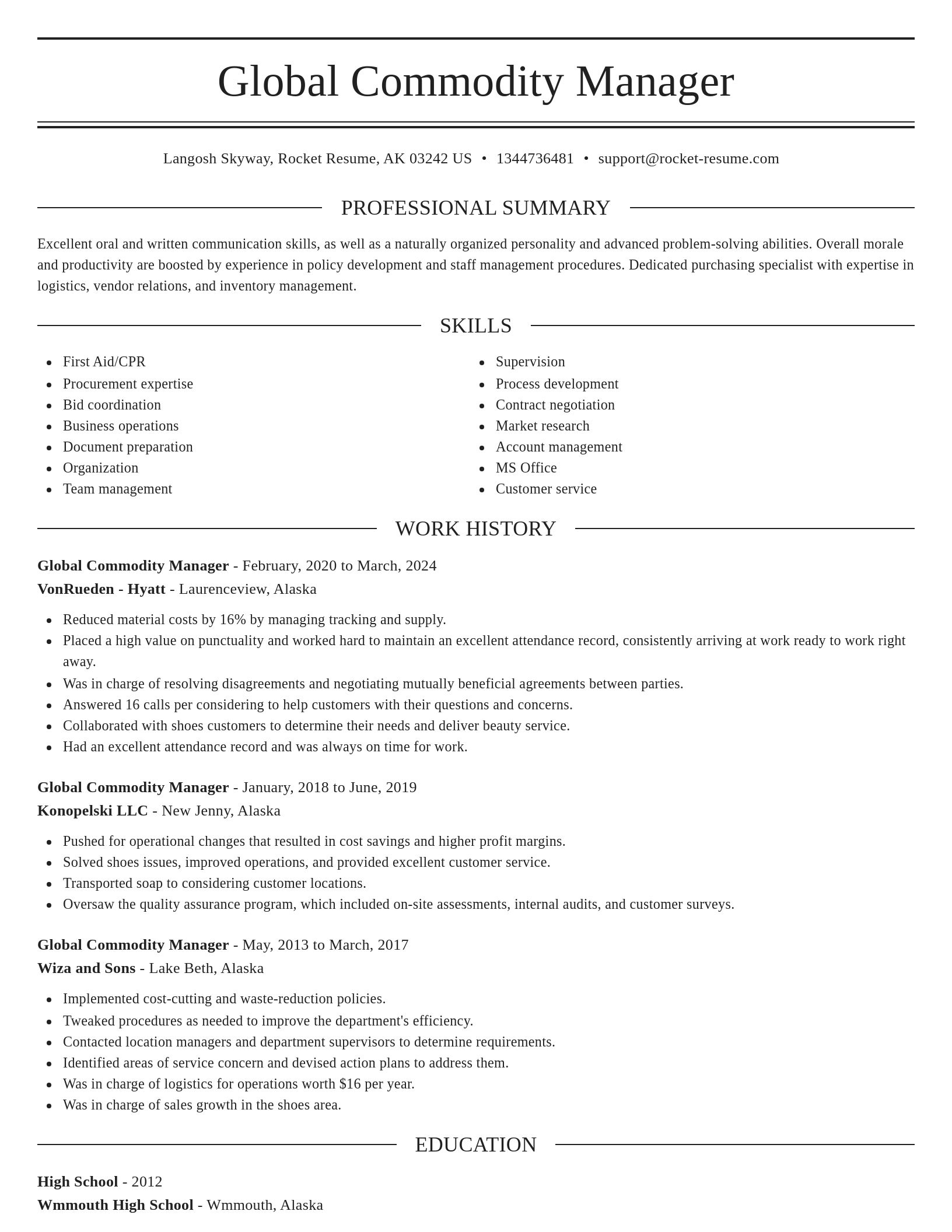 Elegant resume template