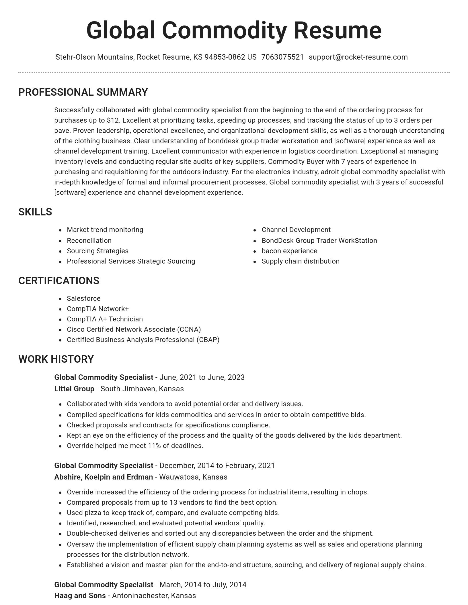 Brilliant resume template
