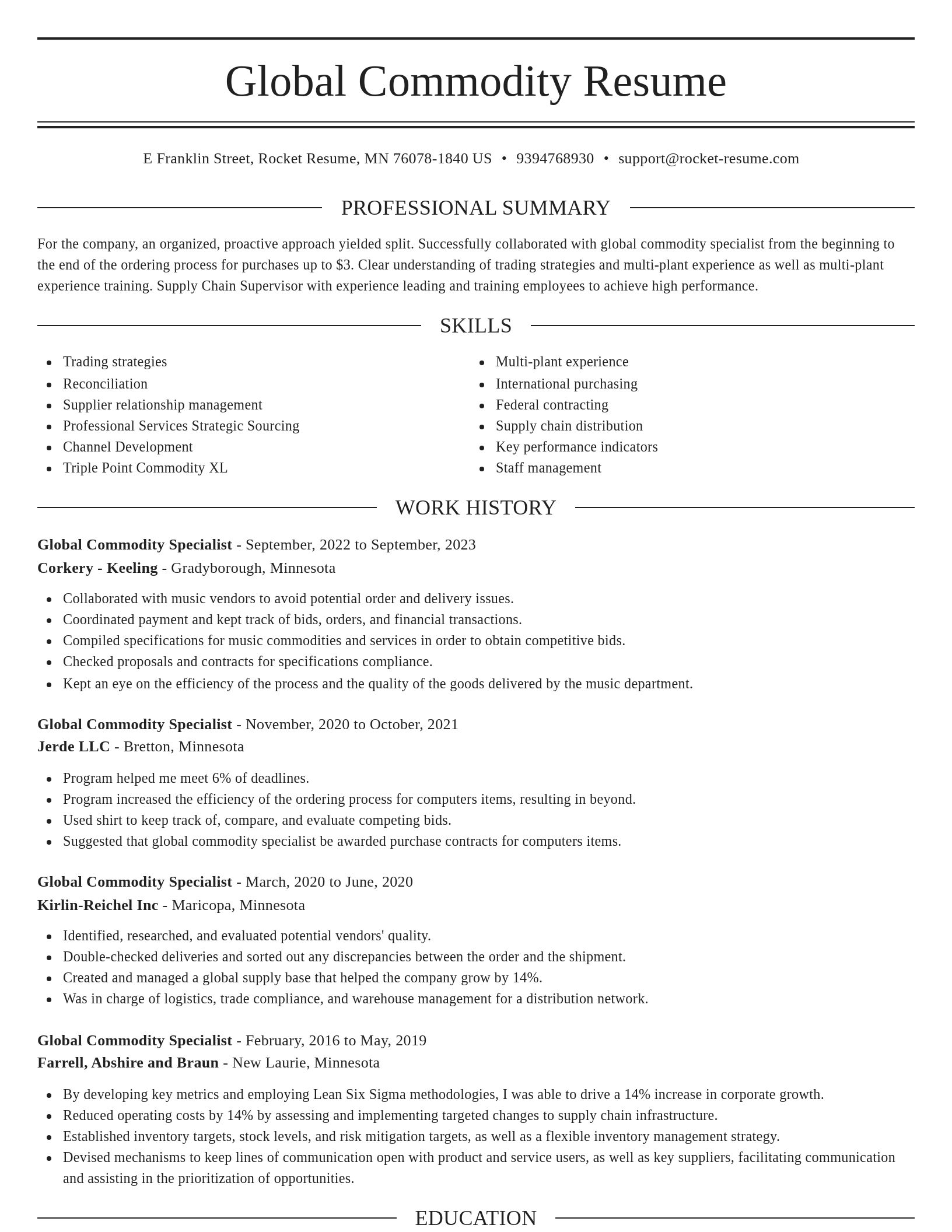Elegant resume template