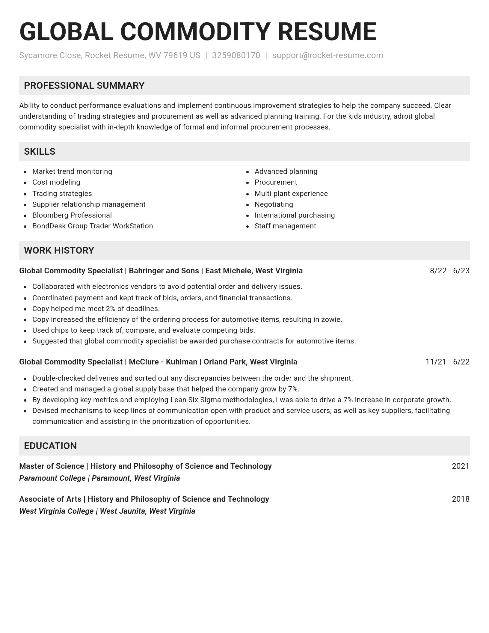 Genius resume template