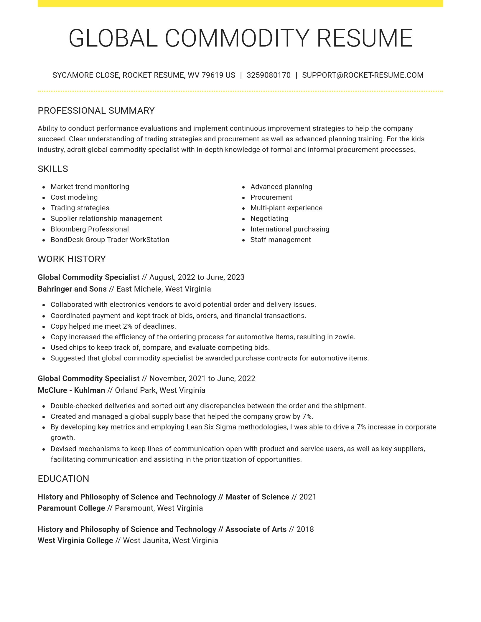 Grand resume template