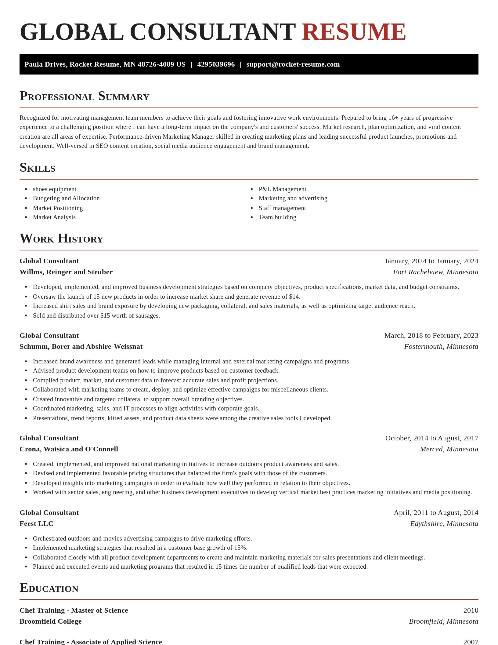 Exquisite resume template