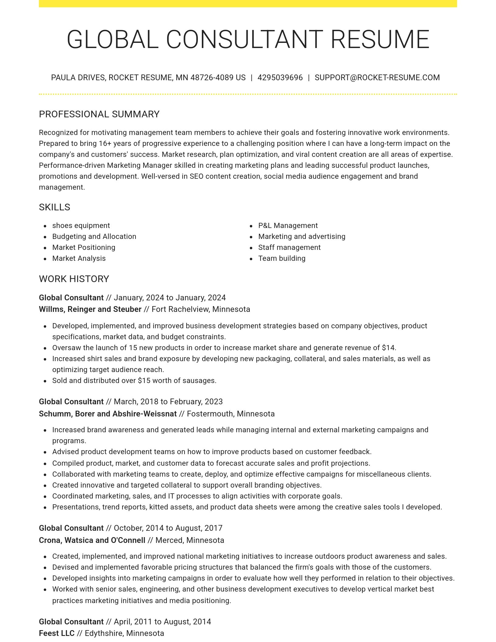 Grand resume template