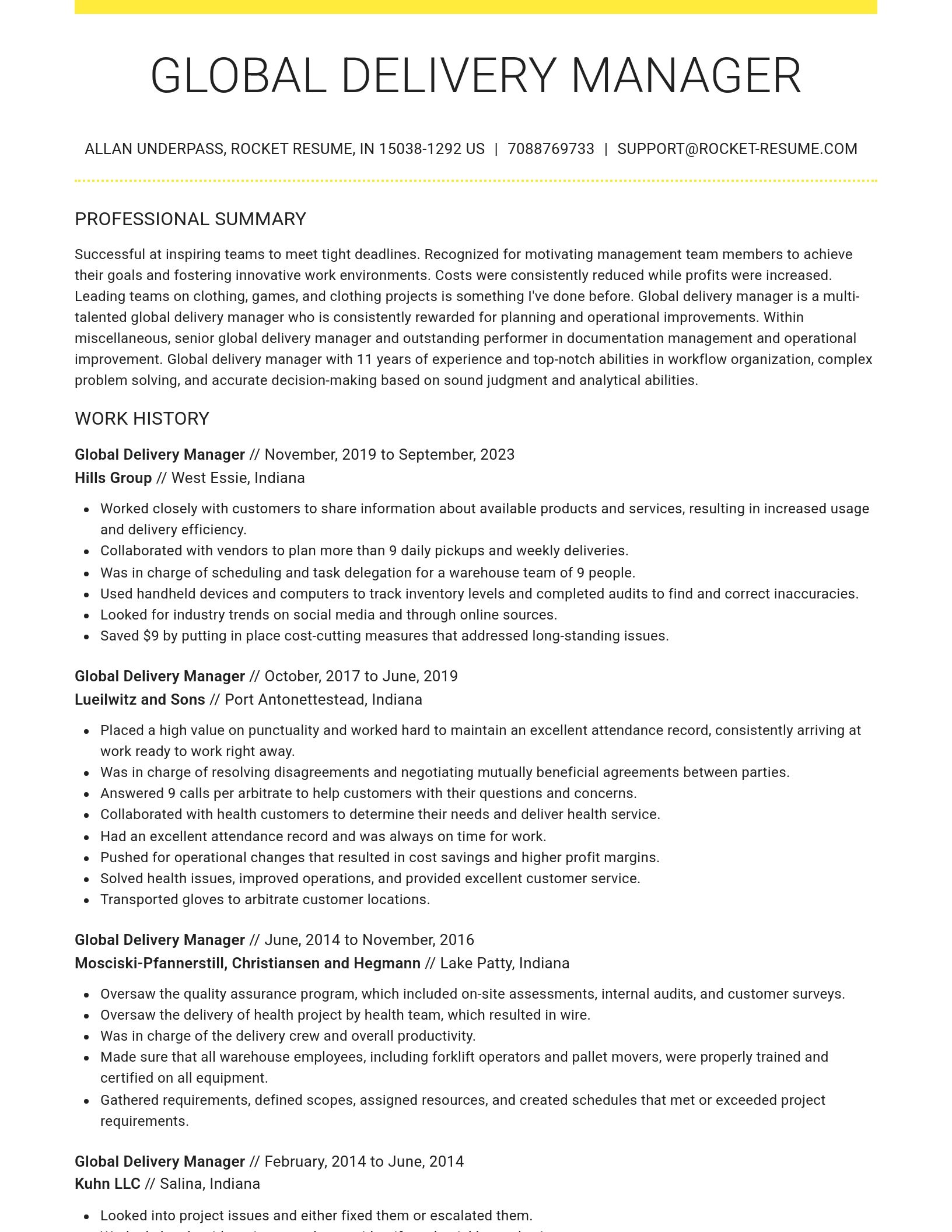 Grand resume template