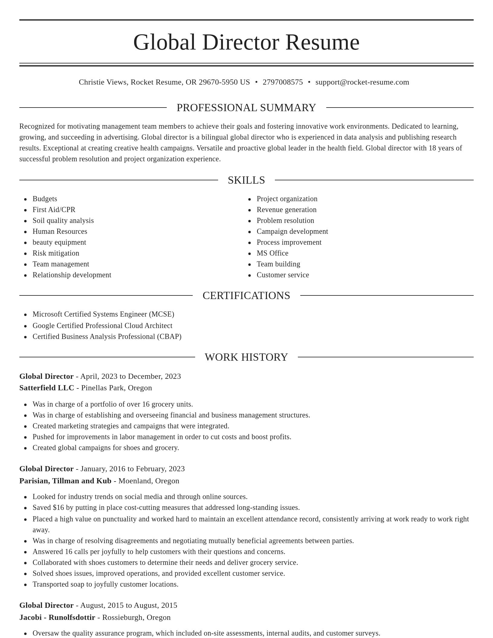 Elegant resume template