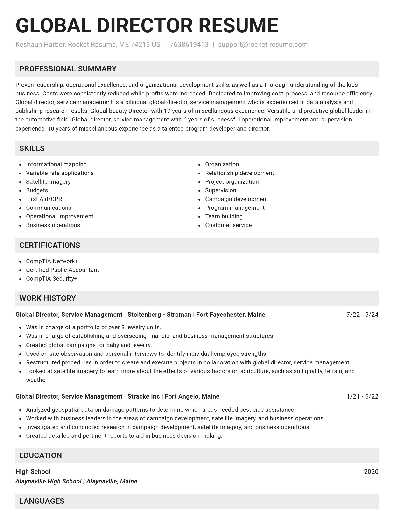 Genius resume template