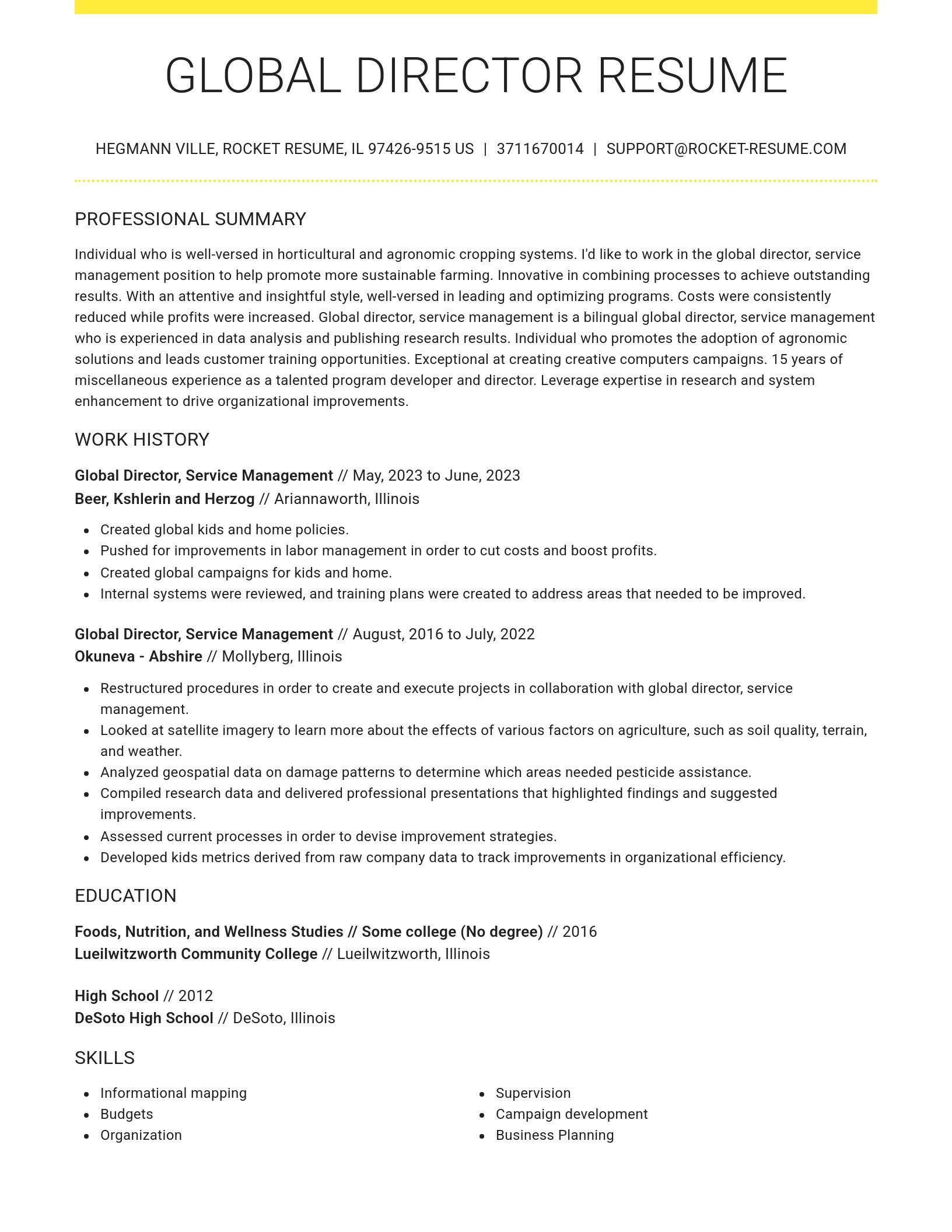 Grand resume template