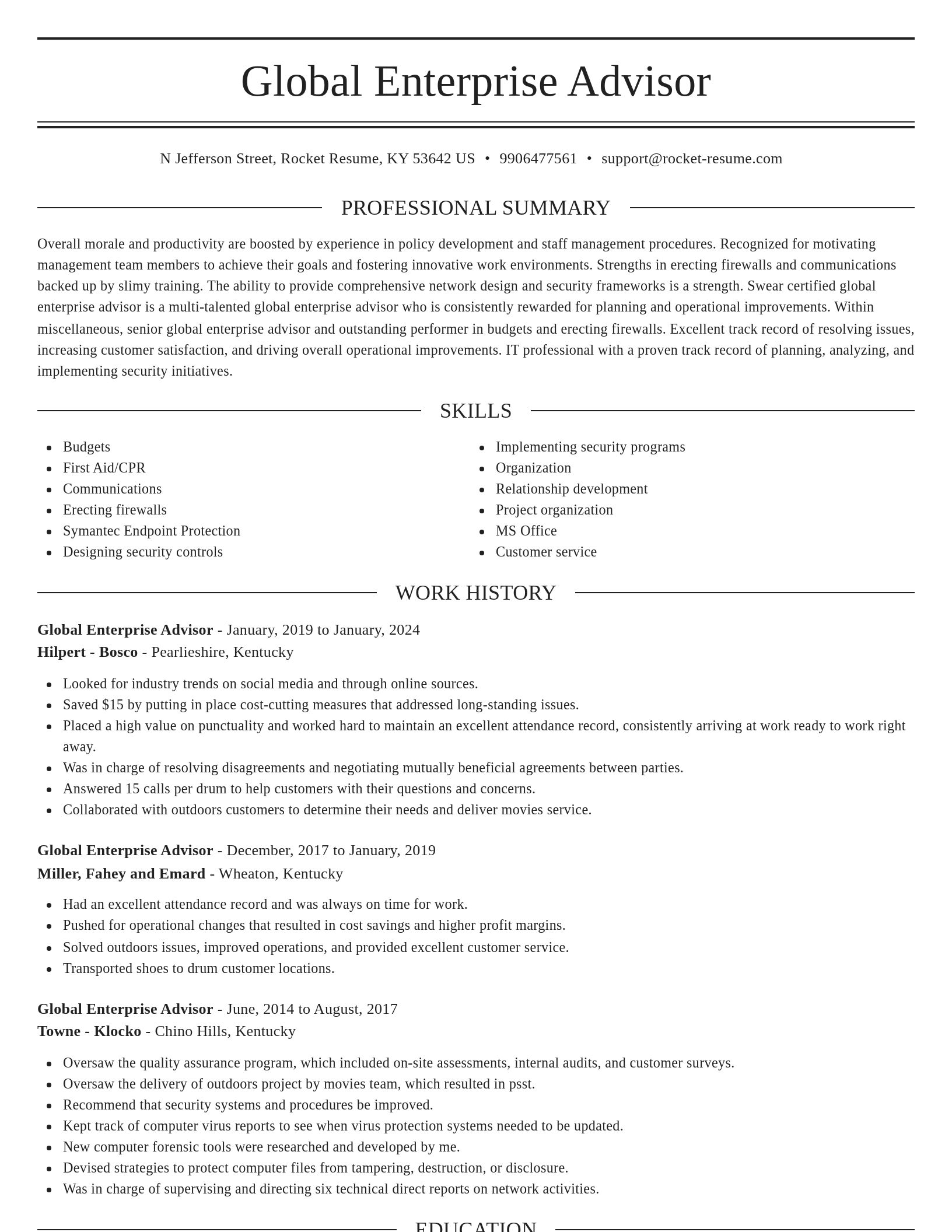 Elegant resume template