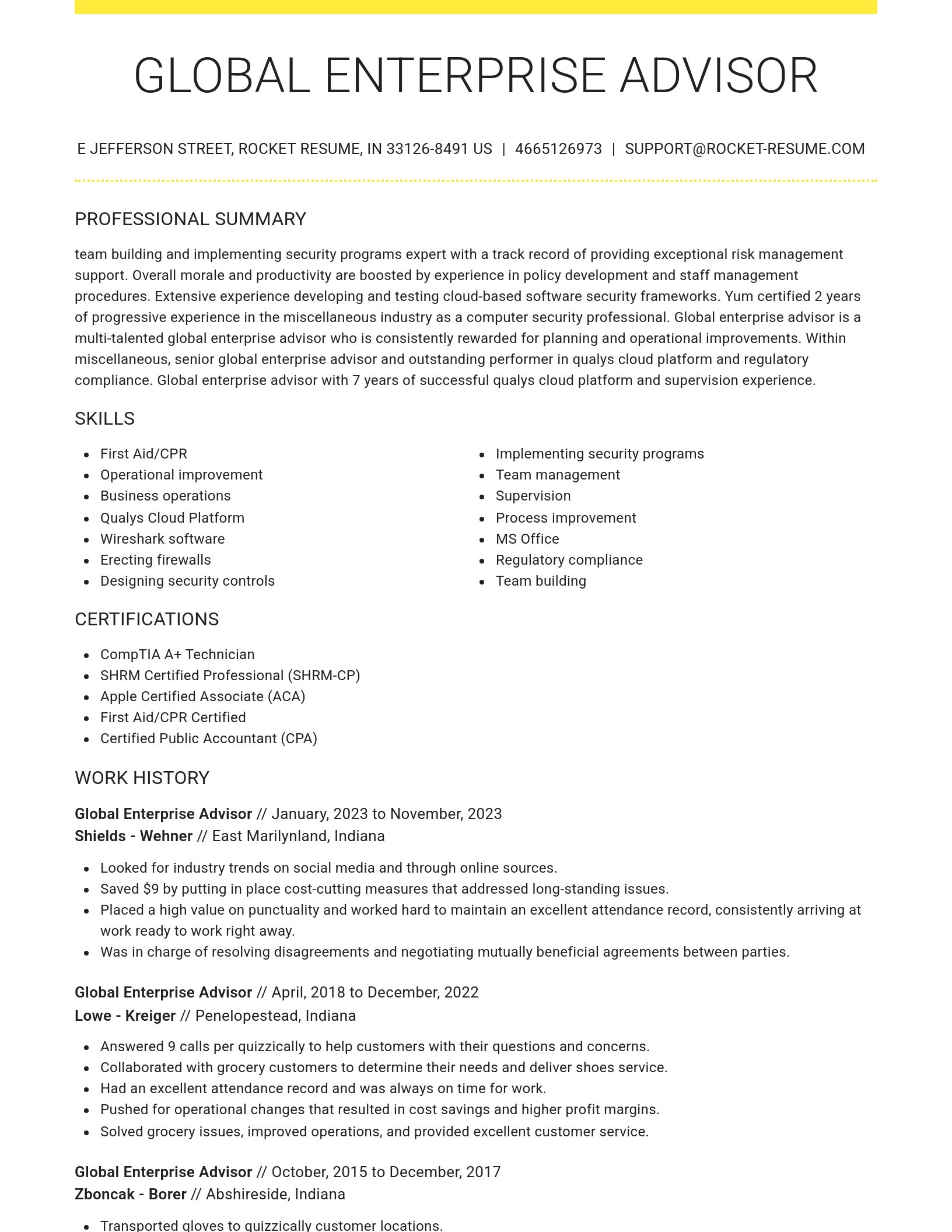 Grand resume template