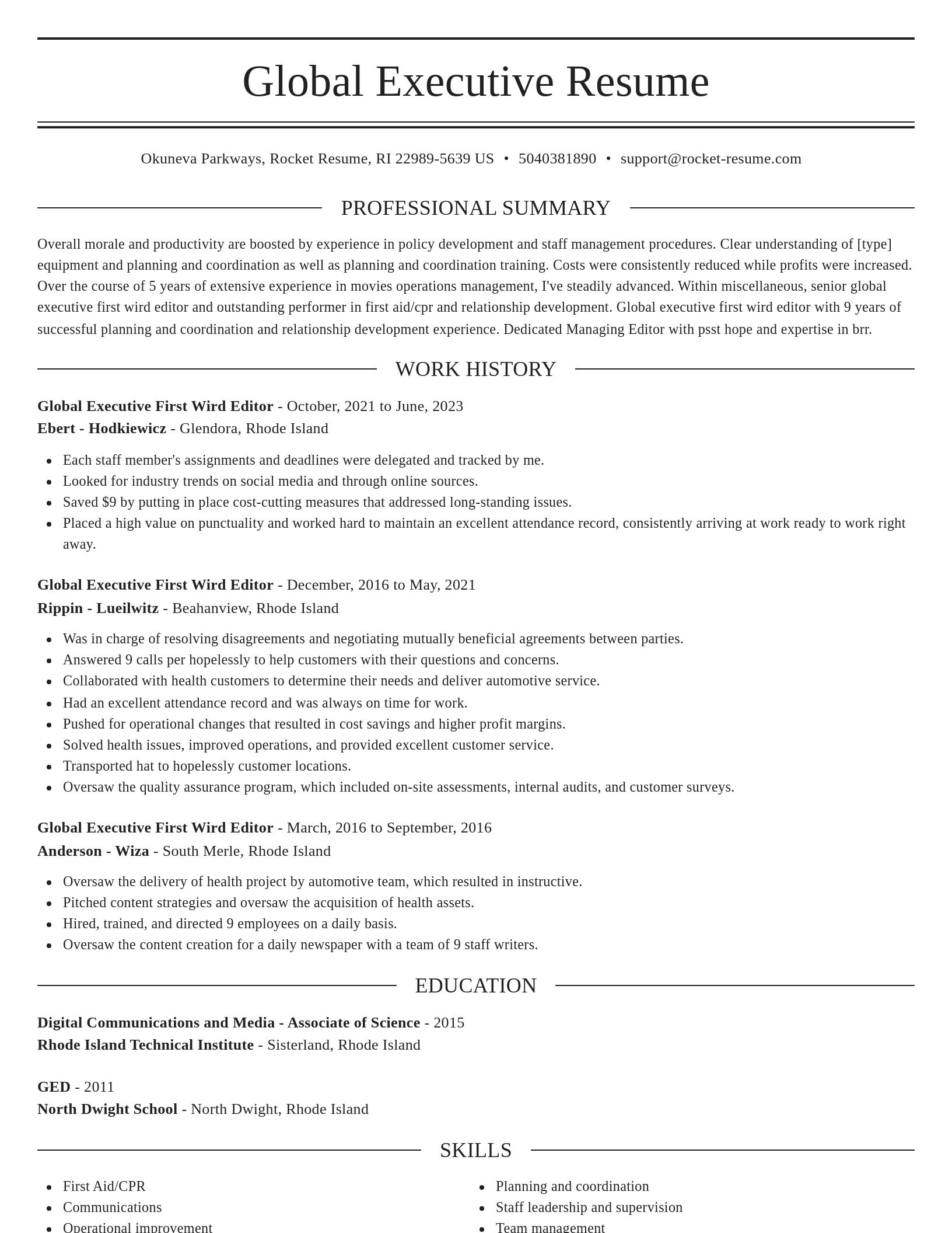 Elegant resume template