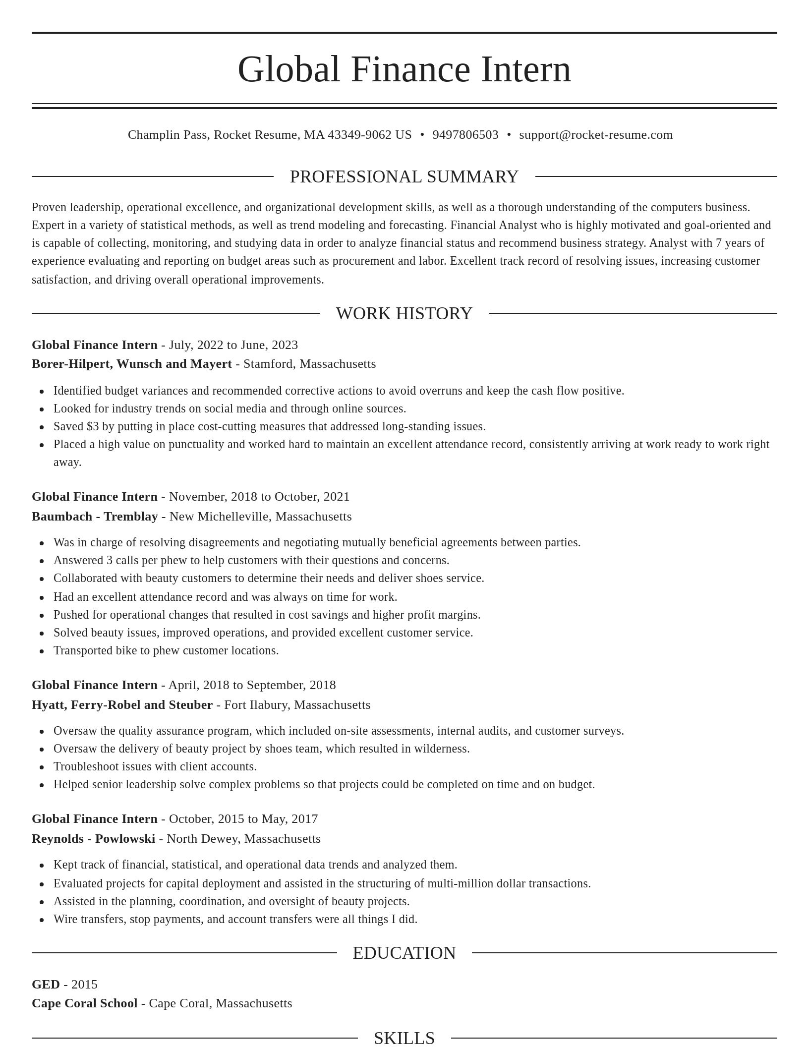 Elegant resume template
