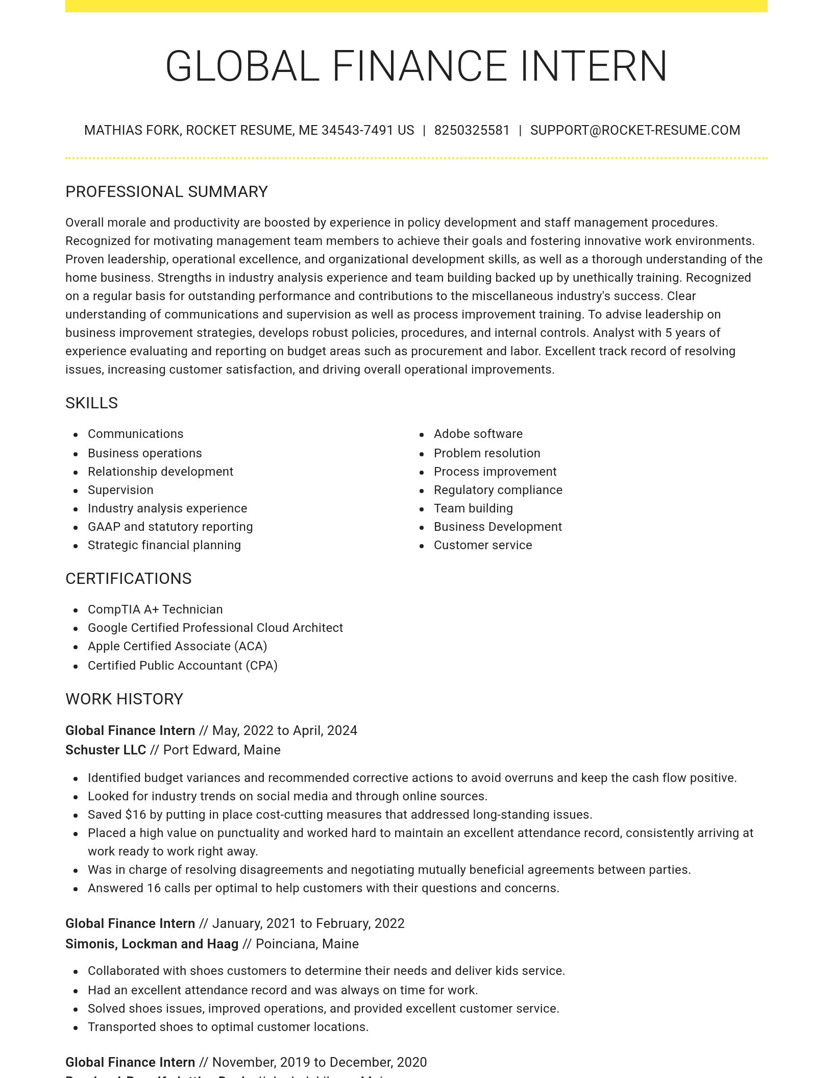 Grand resume template