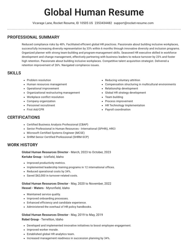 Brilliant resume template