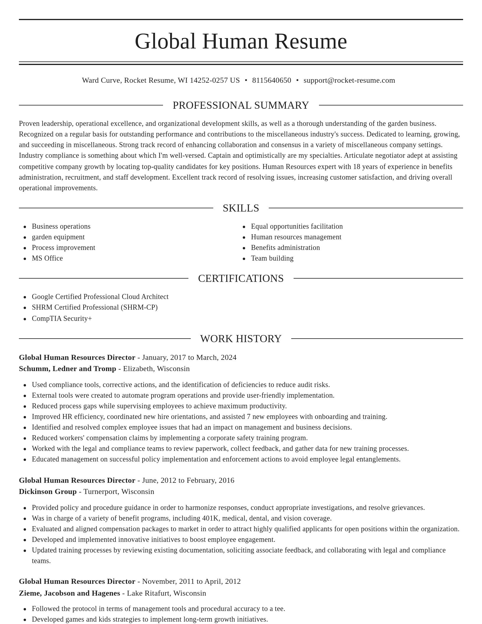 Elegant resume template
