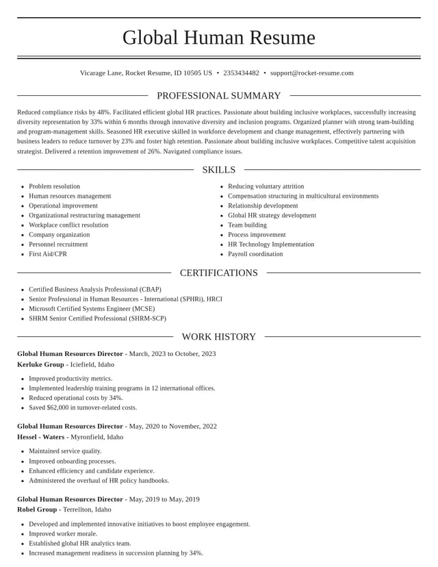 Elegant resume template