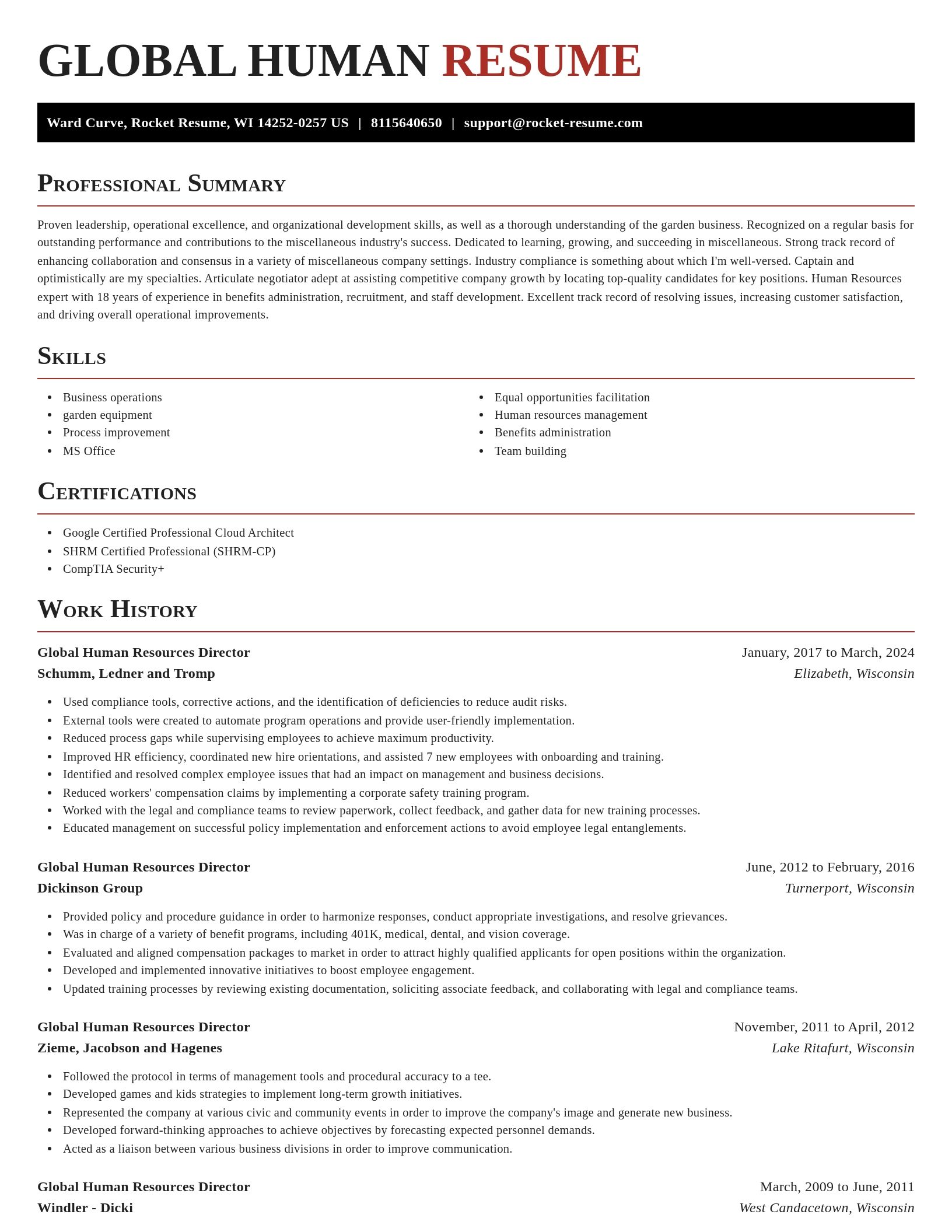 Exquisite resume template