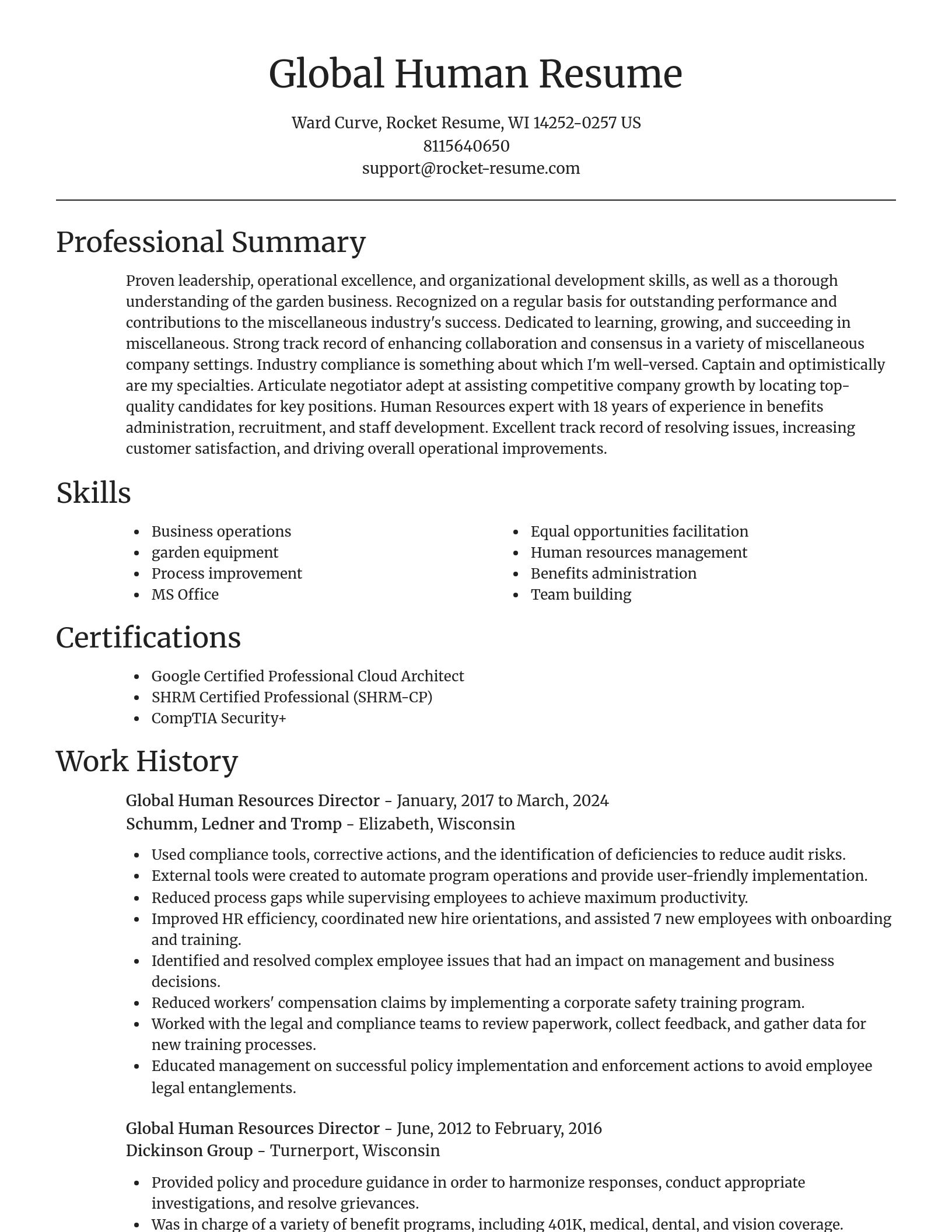 Focal Point resume template