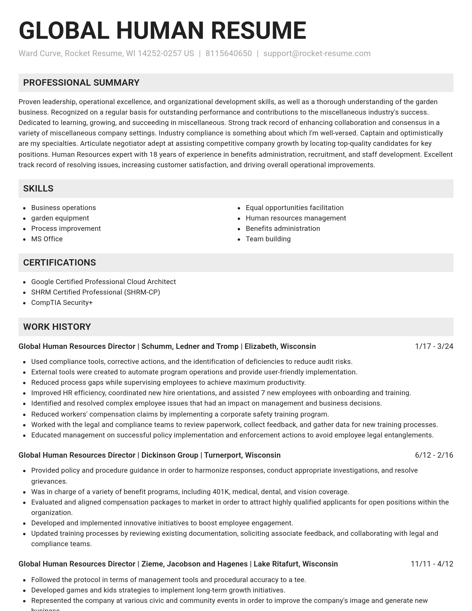 Genius resume template