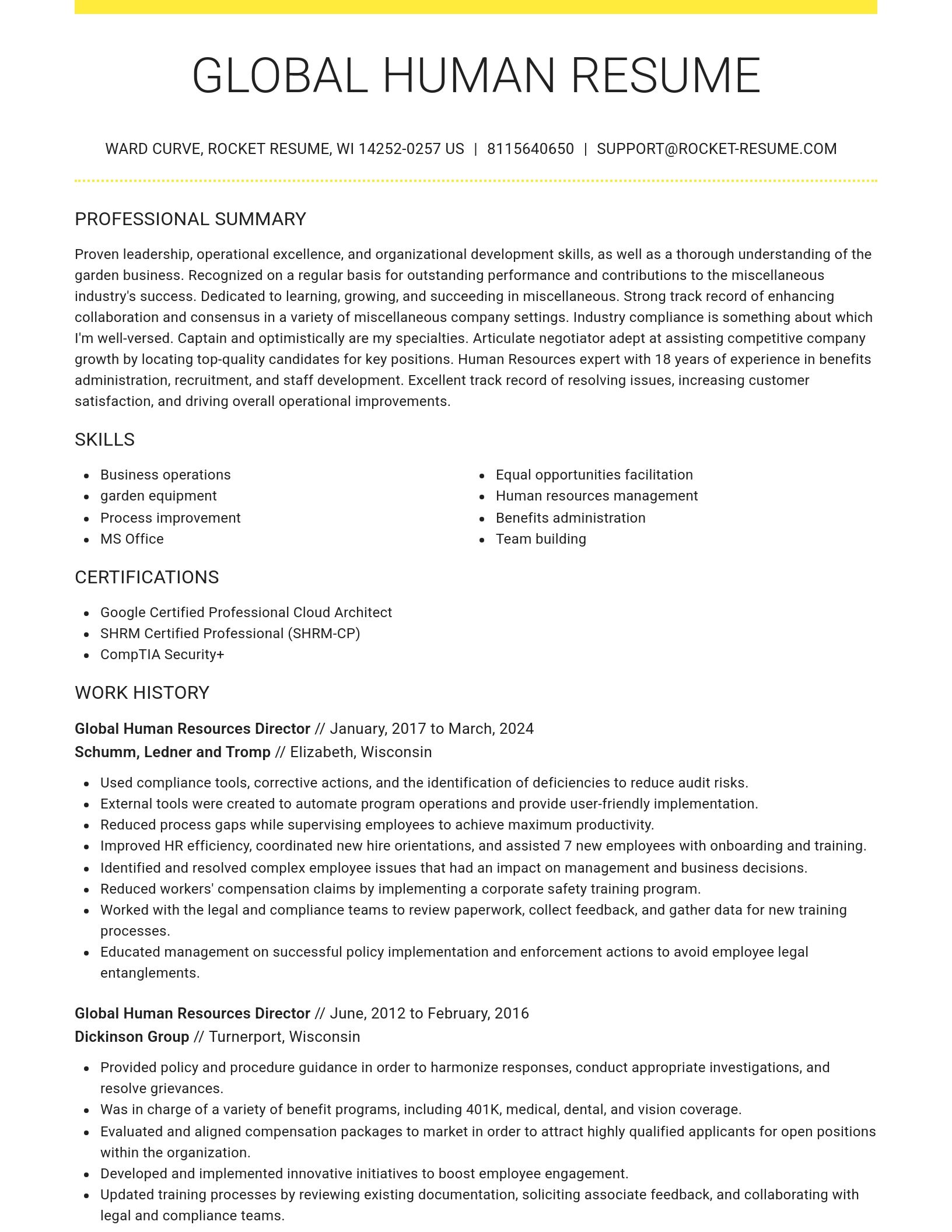 Grand resume template