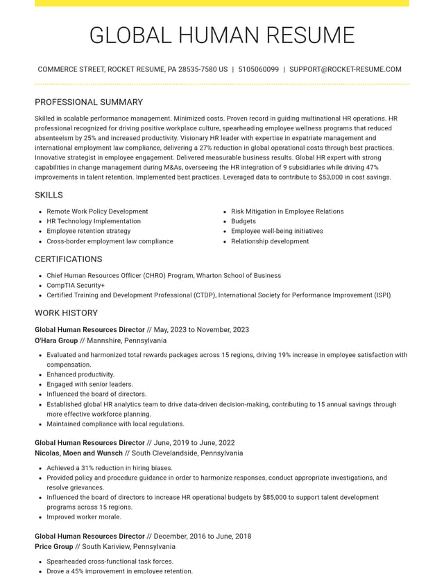 Grand resume template