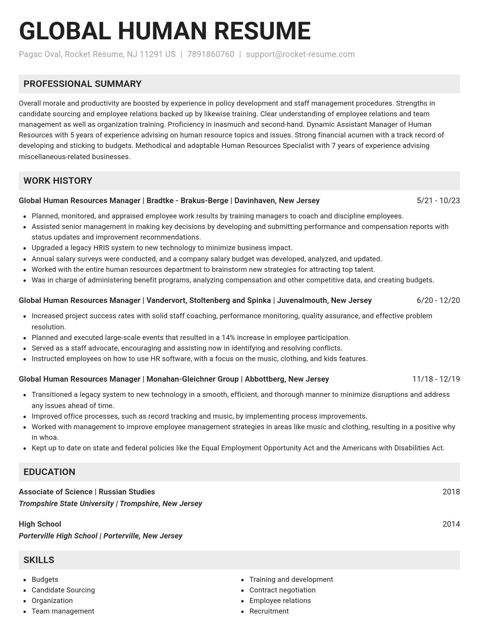 Genius resume template